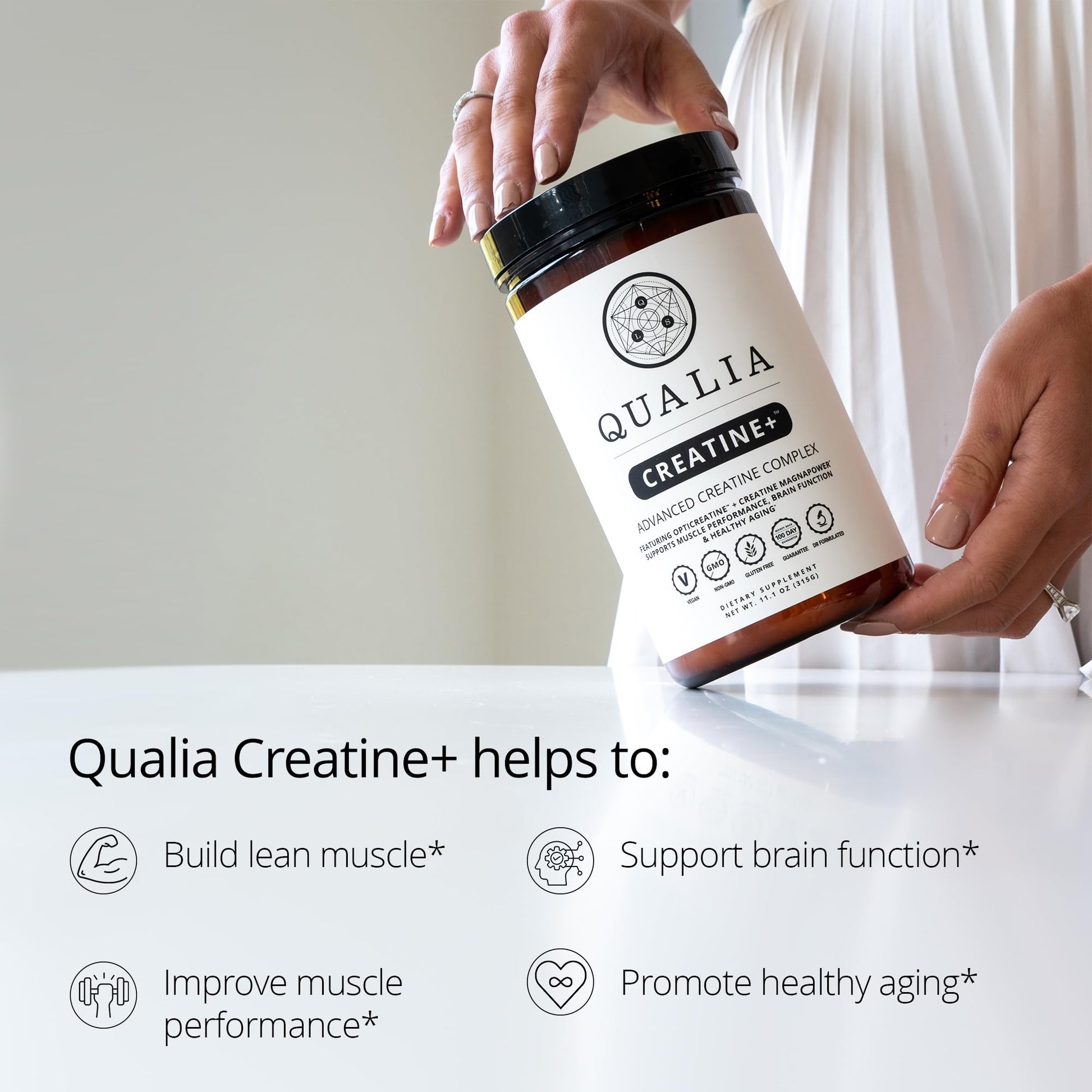 Qualia Creatine | Advanced Creatine Complex | 2 Sources + Magnesium | Optimized Absorption | Muscle Performance, Brain Function, & Healthy Aging QUALIA LIFE SCIENCES buy supplements canada
