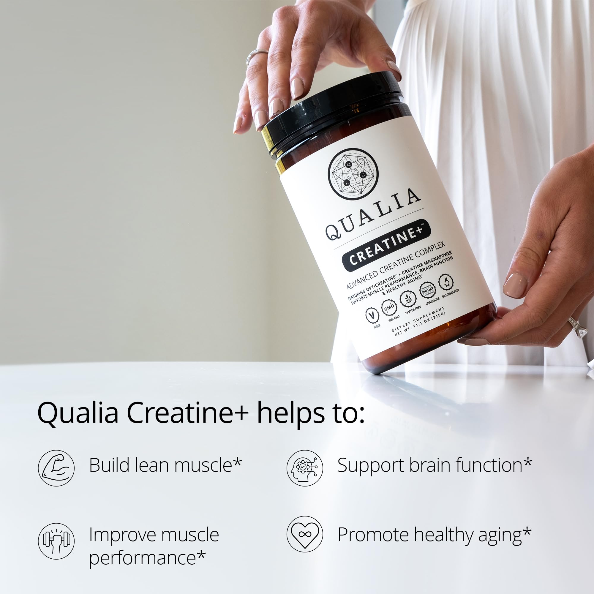 Qualia Creatine | Advanced Creatine Complex | 2 Sources + Magnesium | Optimized Absorption | Muscle Performance, Brain Function, & Healthy Aging QUALIA LIFE SCIENCES buy supplements canada