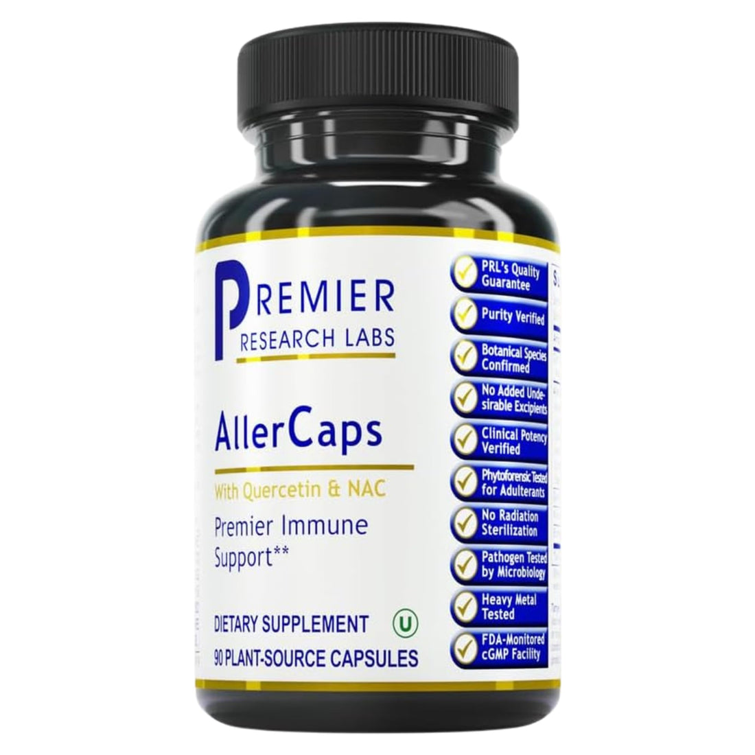 Premier Research Labs AllerCaps - A Lung Health Supplement with NAC/N-Acetyl Cysteine, Featuring Bromelain, Reishi Mushroom & Quertecin, Immune Support Formula - 60 Vegetarian Capsules Premier Research Labs buy supplements canada