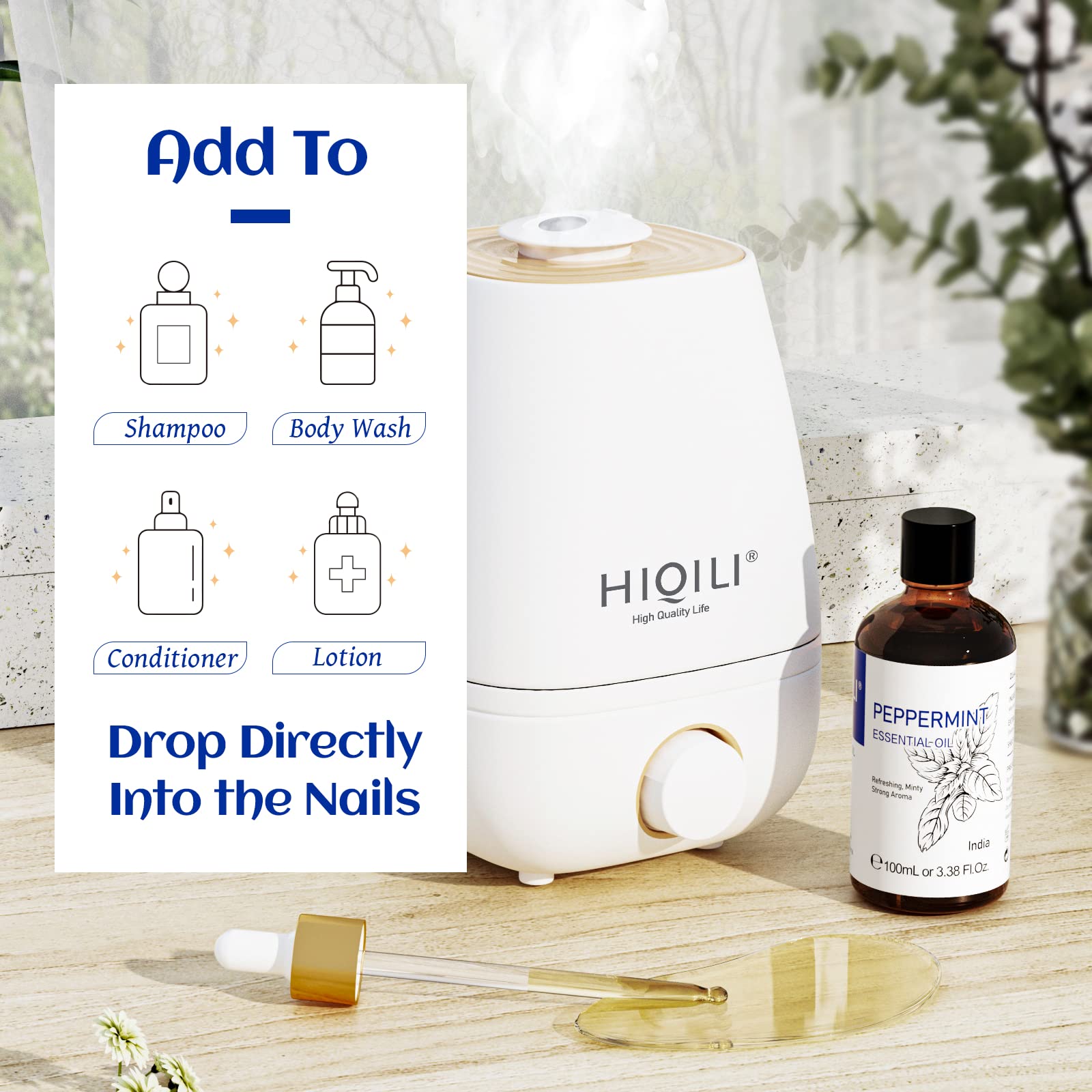 HIQILI Peppermint Oil 100ML, 100% Pure Peppermint Essential Oil Natural for Diffuser HIQILI buy supplements canada