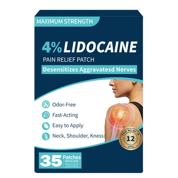 SZLGANG 4% Lidocaine Pain Relief Patches - (Large, 35, Count) Maximum Strength Relief for Back, Neck, Shoulder, Joint & Muscle Pain, 3.9”x 5.5”-03277 SZLGANG buy supplements canada