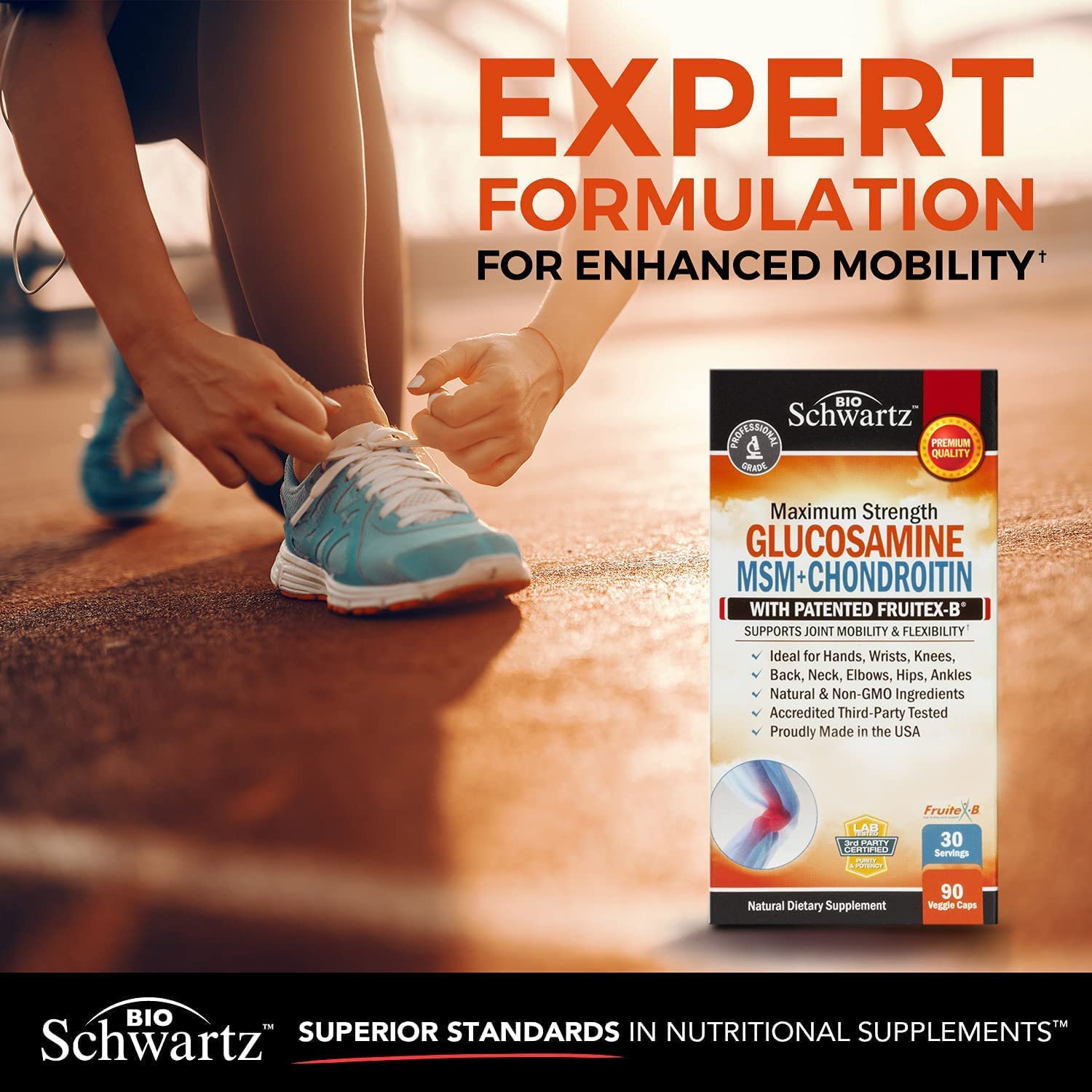 Glucosamine Chondroitin MSM 2110mg - Joint Support Supplement with Turmeric BioSchwartz buy supplements canada