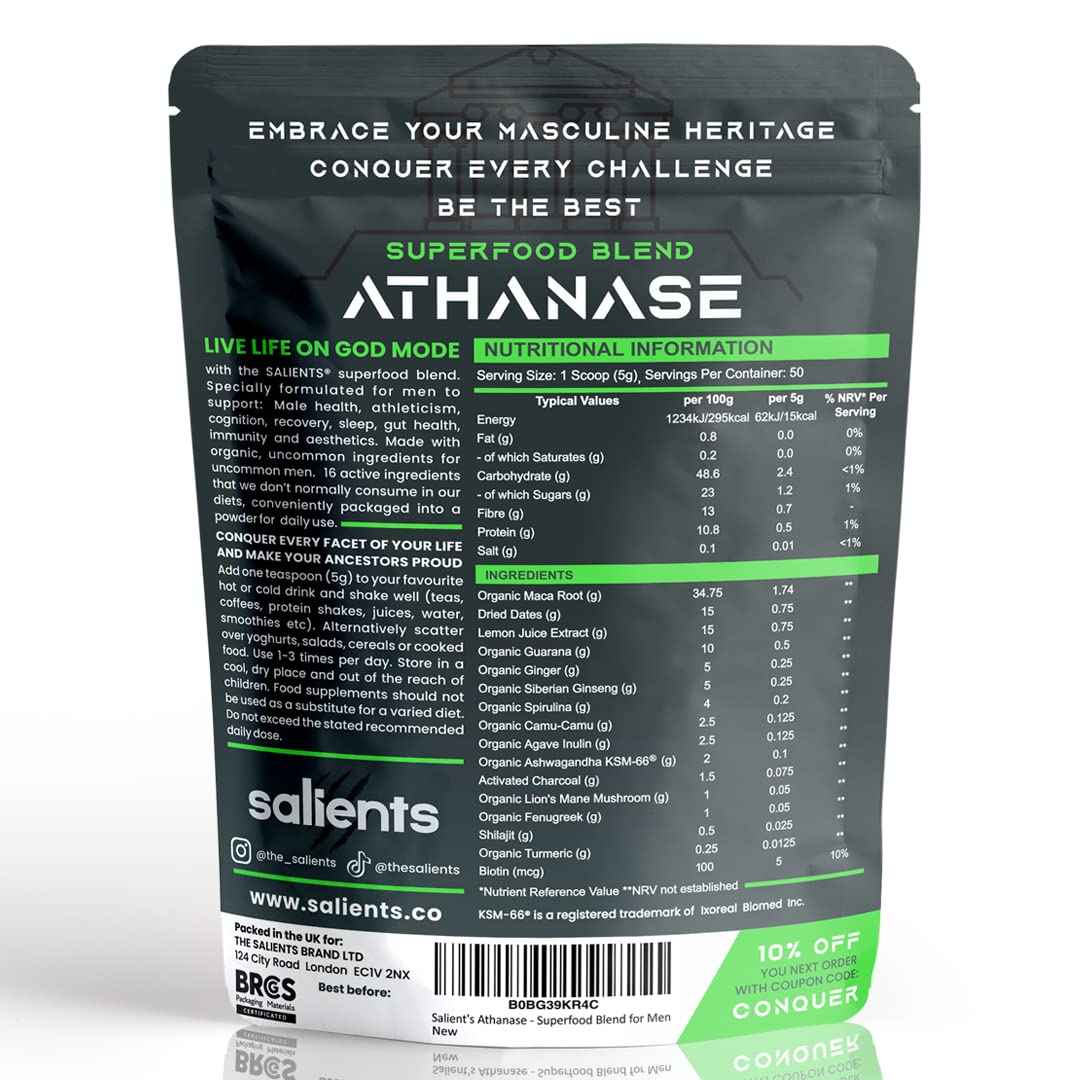 SALIENTS® ATHANASE® | Men's Super Greens Powder | Superfood Powder Blend Salients buy supplements canada
