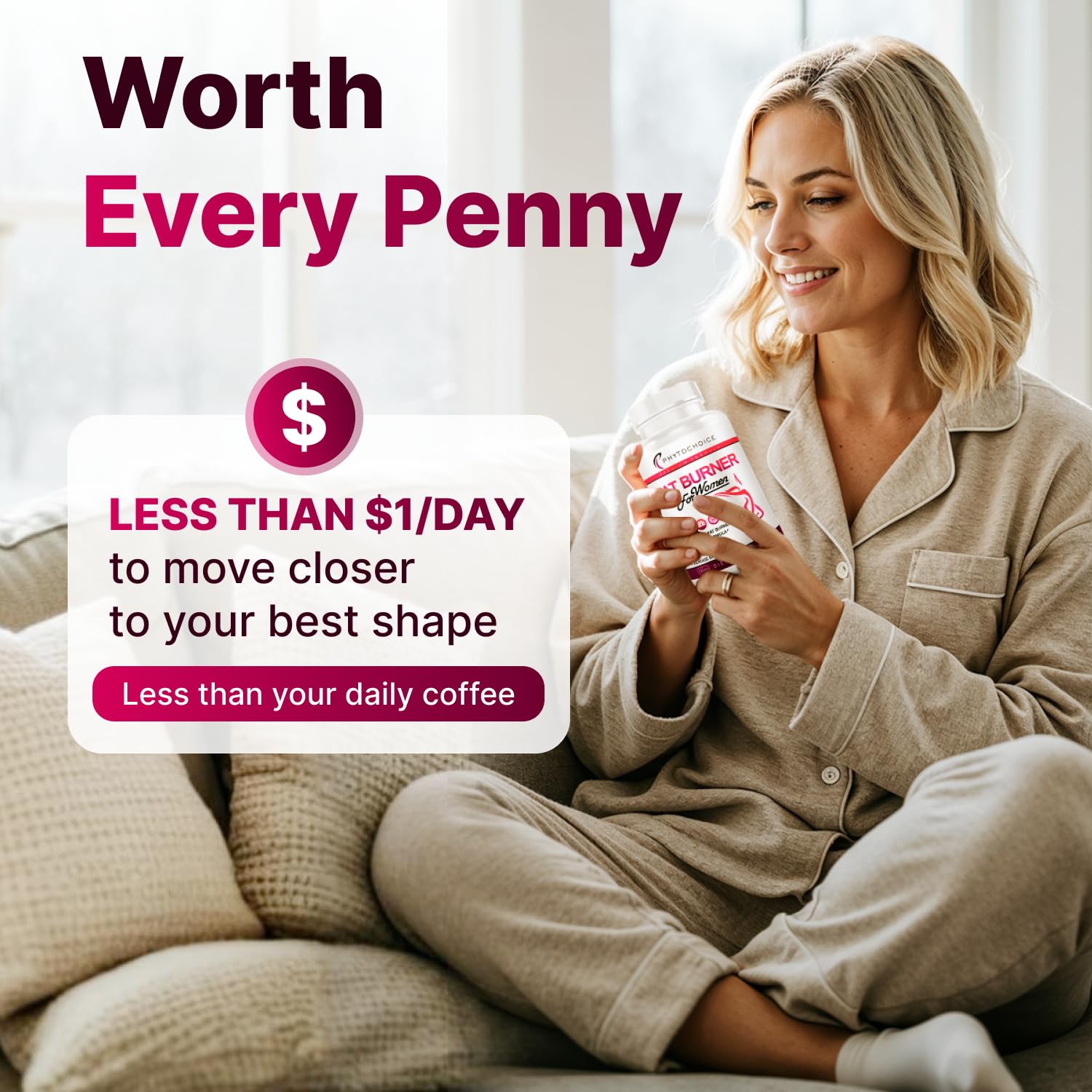Belly Fat Burner for Women – Powerful Weight Loss Pills That Target Stubborn Belly & Thigh Fat – Thermogenic Metabolism Booster, Appetite Suppressant & Bloating Relief PHYTOCHOICE buy supplements canada