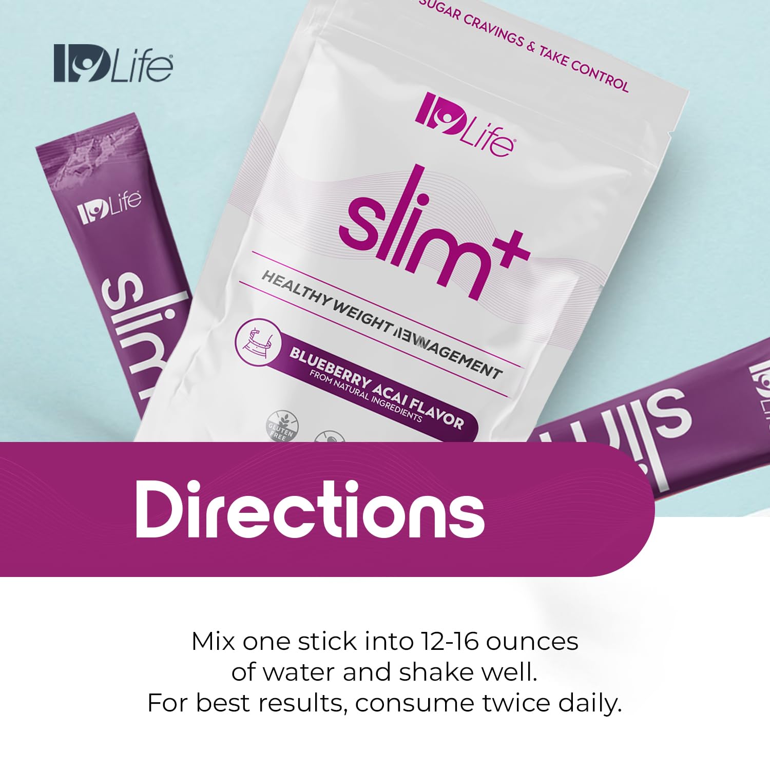 IDLife Slim+ - Weight Management Supplement - Easy to Prepare Delicious Blueberry Acai IDLife buy supplements canada