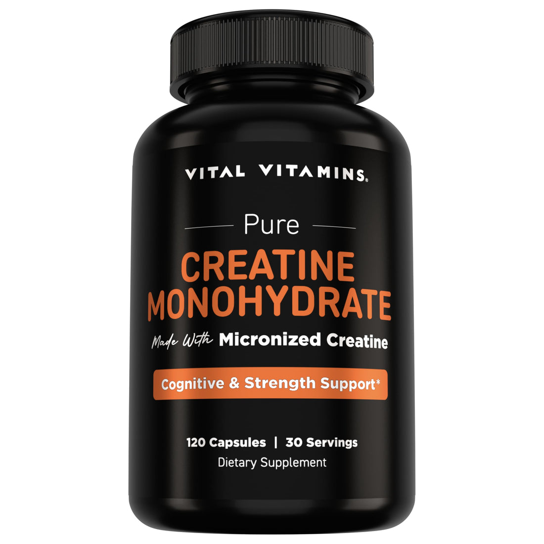 Vital Vitamins Creatine Monohydrate Pills for Women & Men - Micronized Creatine Capsules - Cognitive, Strength, Recovery Support - 3g (3000mg) per Serving - Vegan, Non-GMO, 120 Count Vital Vitamins buy supplements canada