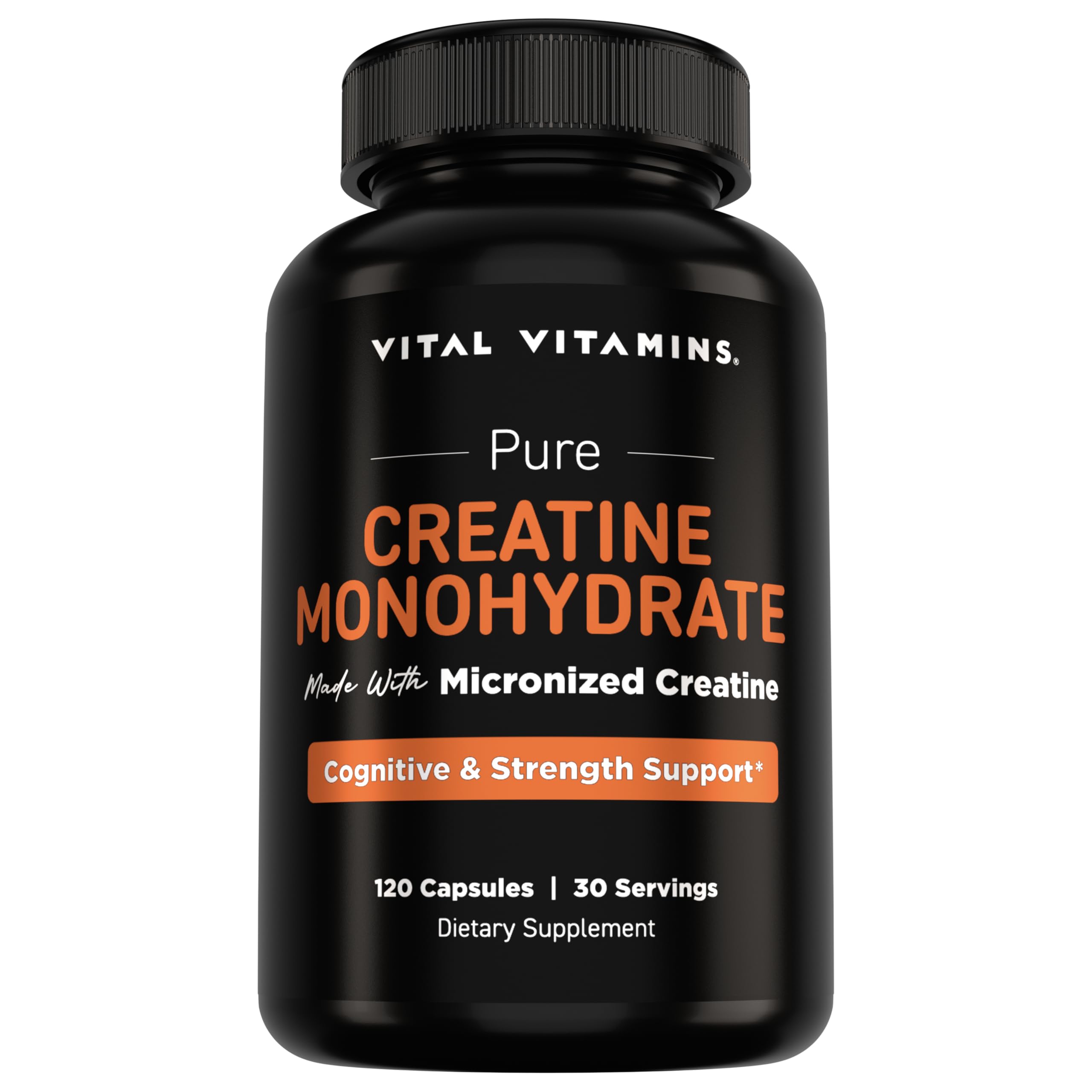 Vital Vitamins Creatine Monohydrate Pills for Women & Men - Micronized Creatine Capsules - Cognitive, Strength, Recovery Support - 3g (3000mg) per Serving - Vegan, Non-GMO, 120 Count Vital Vitamins buy supplements canada