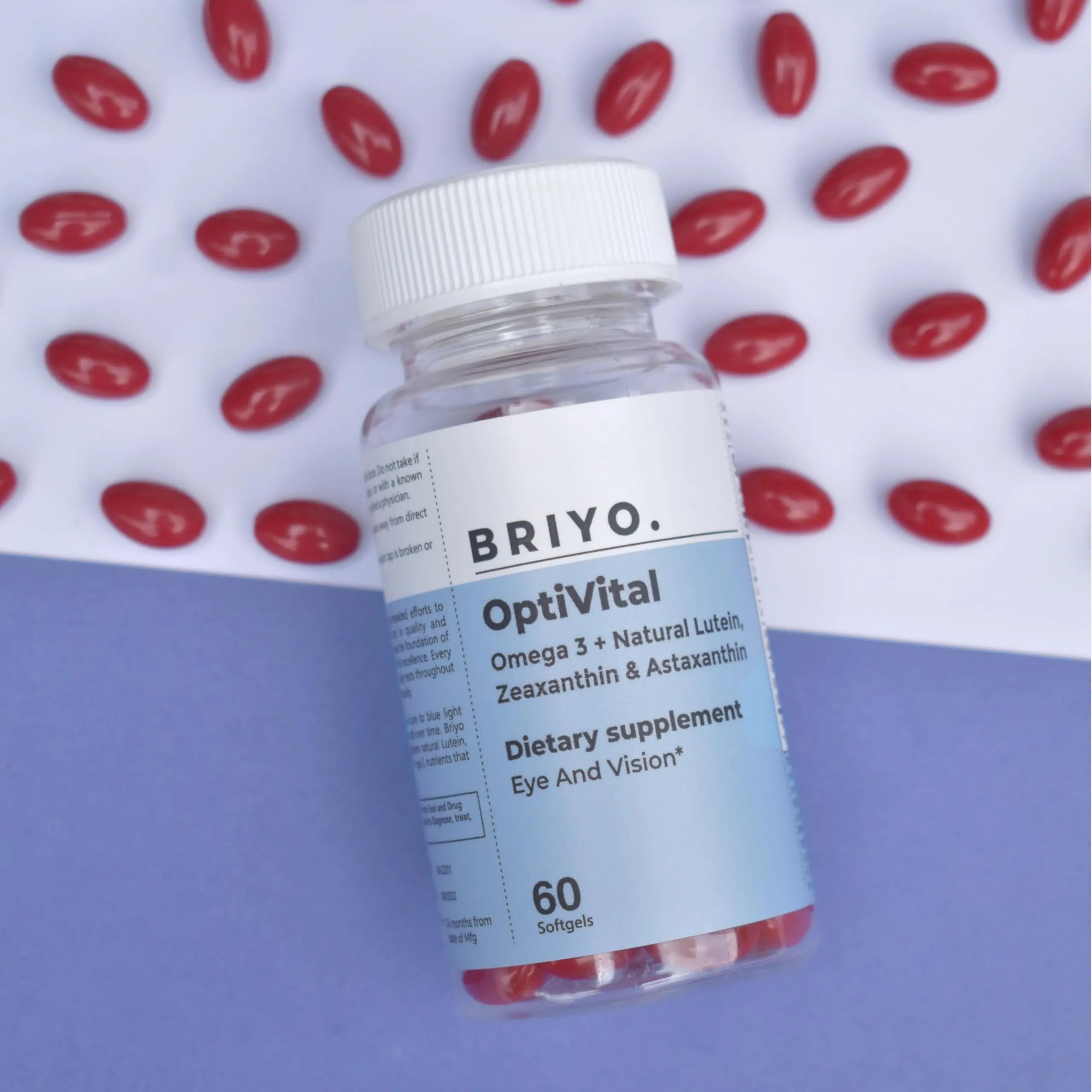 Briyo OptiVital Eye Health Supplement – Lutein, Zeaxanthin, Astaxanthin & Omega-3 from Natural Sources – Supports Vision Briyosis buy supplements canada