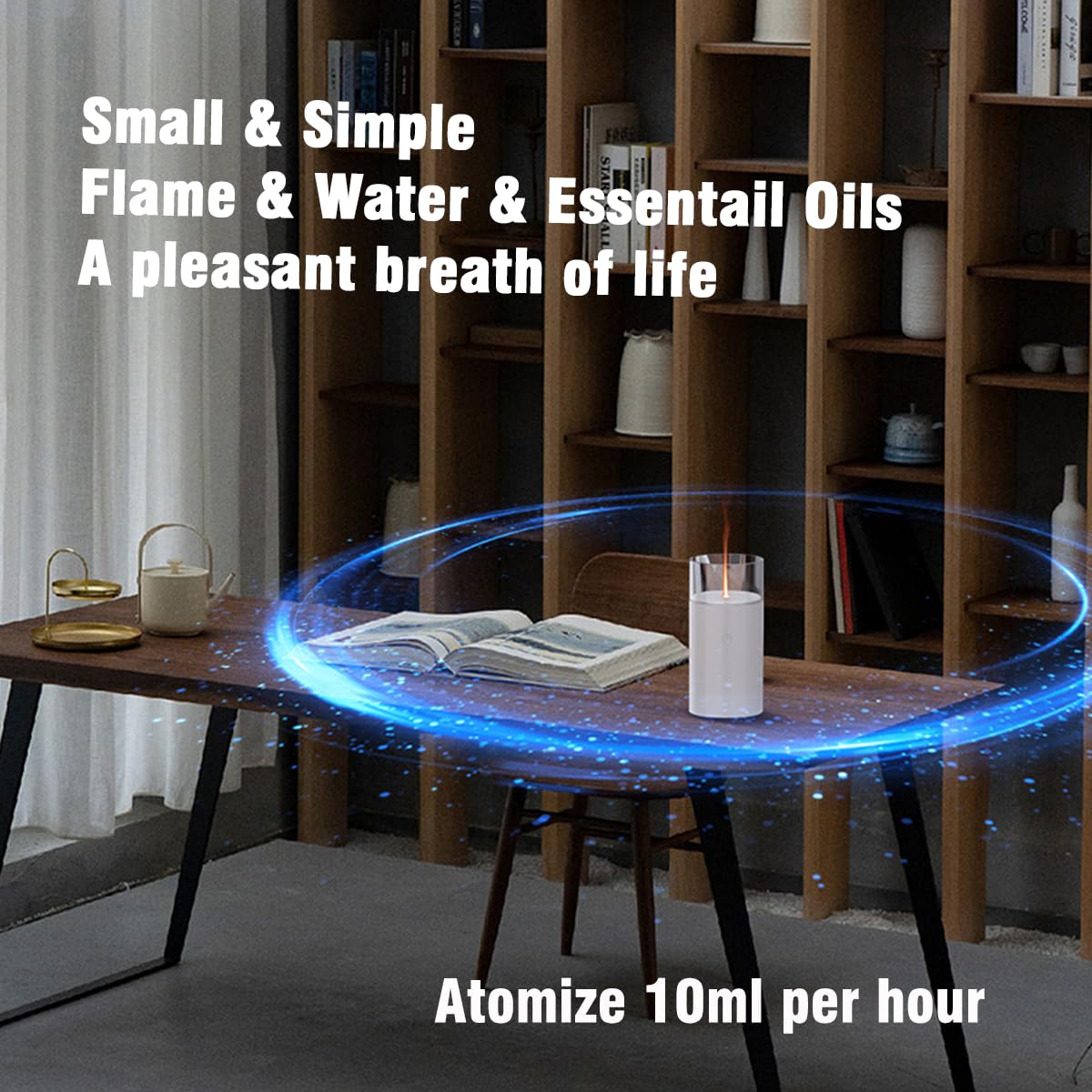 iWeeta Candlelight Diffuser,60ml Rechargeable Battery Operated Low Power Portable 10ml/H Aroma iweeta buy supplements canada