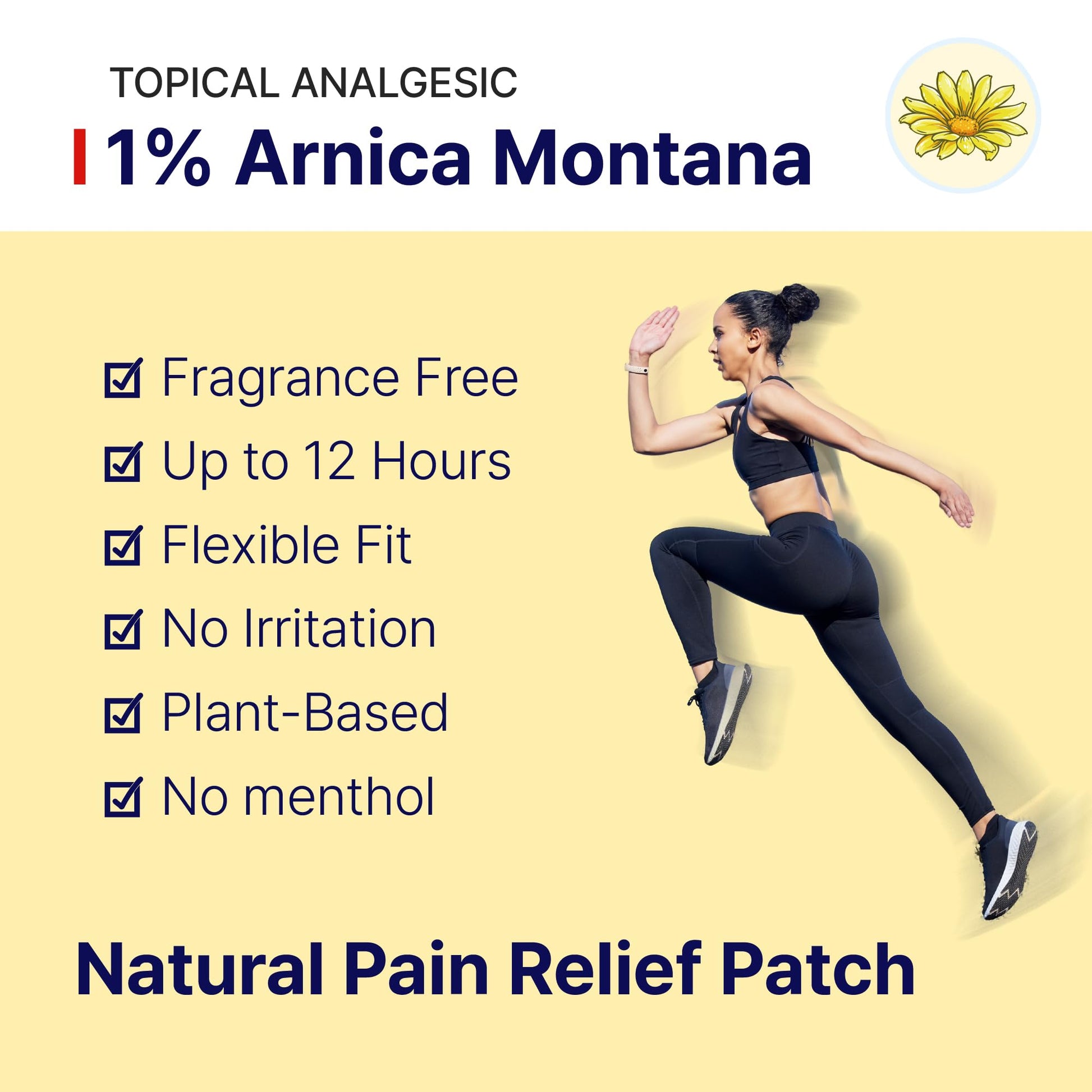 Arnica Hydrogel Pain Relief Patches | Natural Relief for Muscle, Joint, Bruises & Swelling | Flexible, Non-Greasy & Long-Lasting | Great for Back, Knee & Neck Pain (3.9"x4.7", 10, Count) Wooshin Labottach buy supplements canada