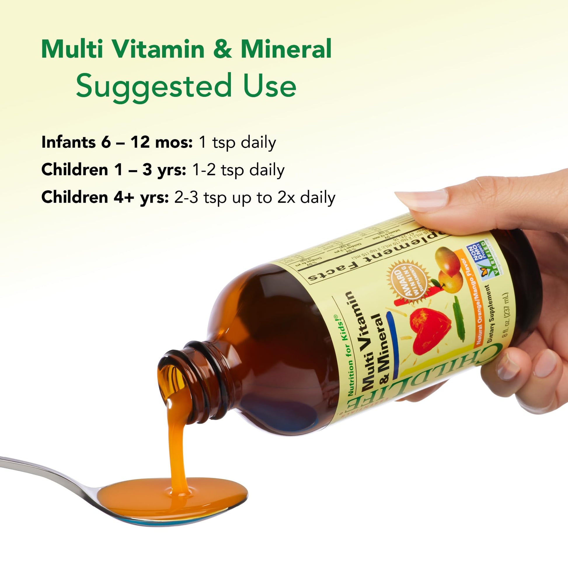 CHILDLIFE ESSENTIALS Kids Multivitamin & Mineral - Kids Vitamins, Liquid Multivitamin for Kids, Toddler Multivitamins, Liquid Vitamins, Baby Multivitamin - Natural Orange & Mango, 8 Fl Oz (Pack of 2) CHILDLIFE ESSENTIALS buy supplements canada