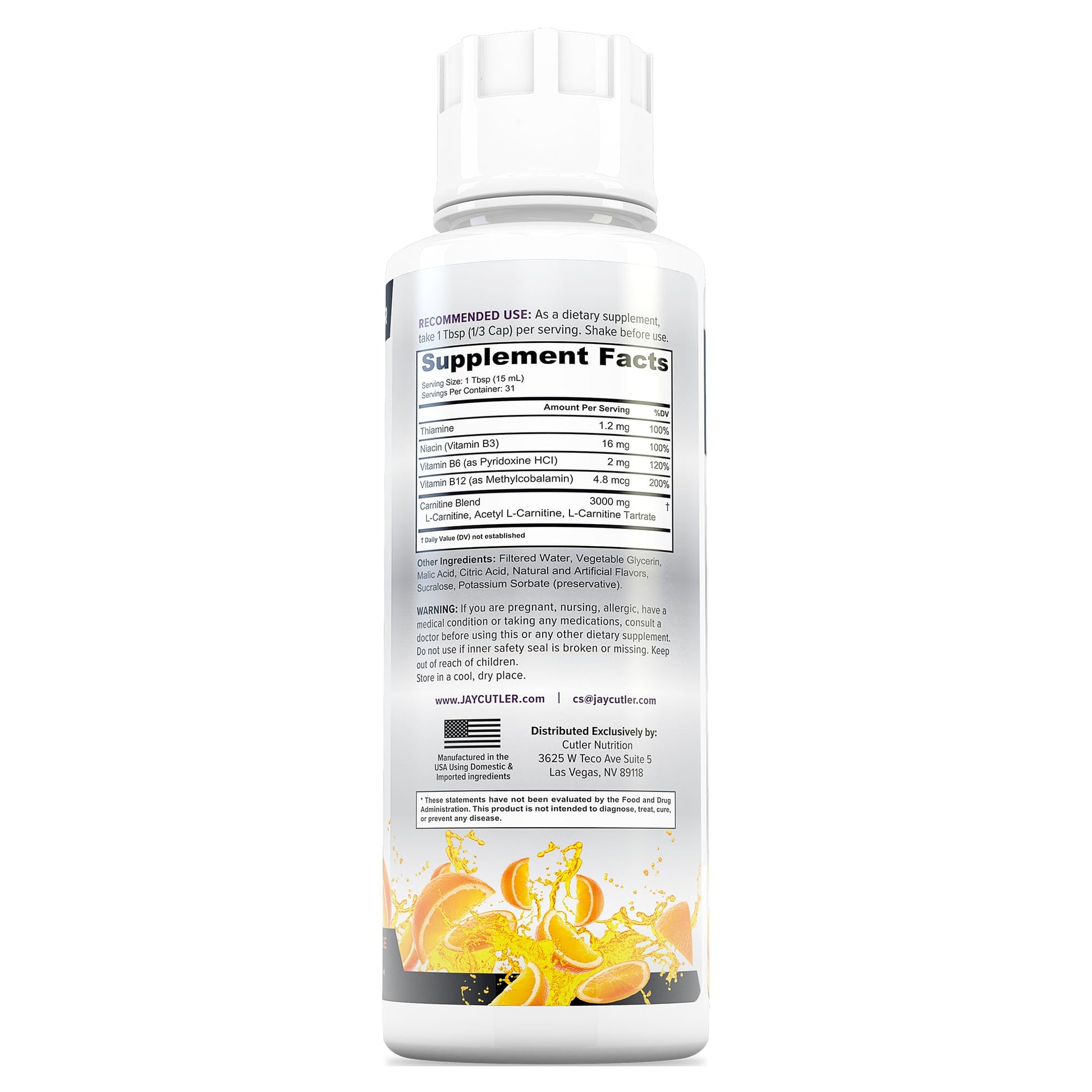 Cutler Nutrition Liquid L-Carnitine Fat Burner Supplement with Acetyl L-Carnitine & L-Carnitine Tartrate - Fat Burner Formula for Optimal Absorption Cutler Nutrition buy supplements canada