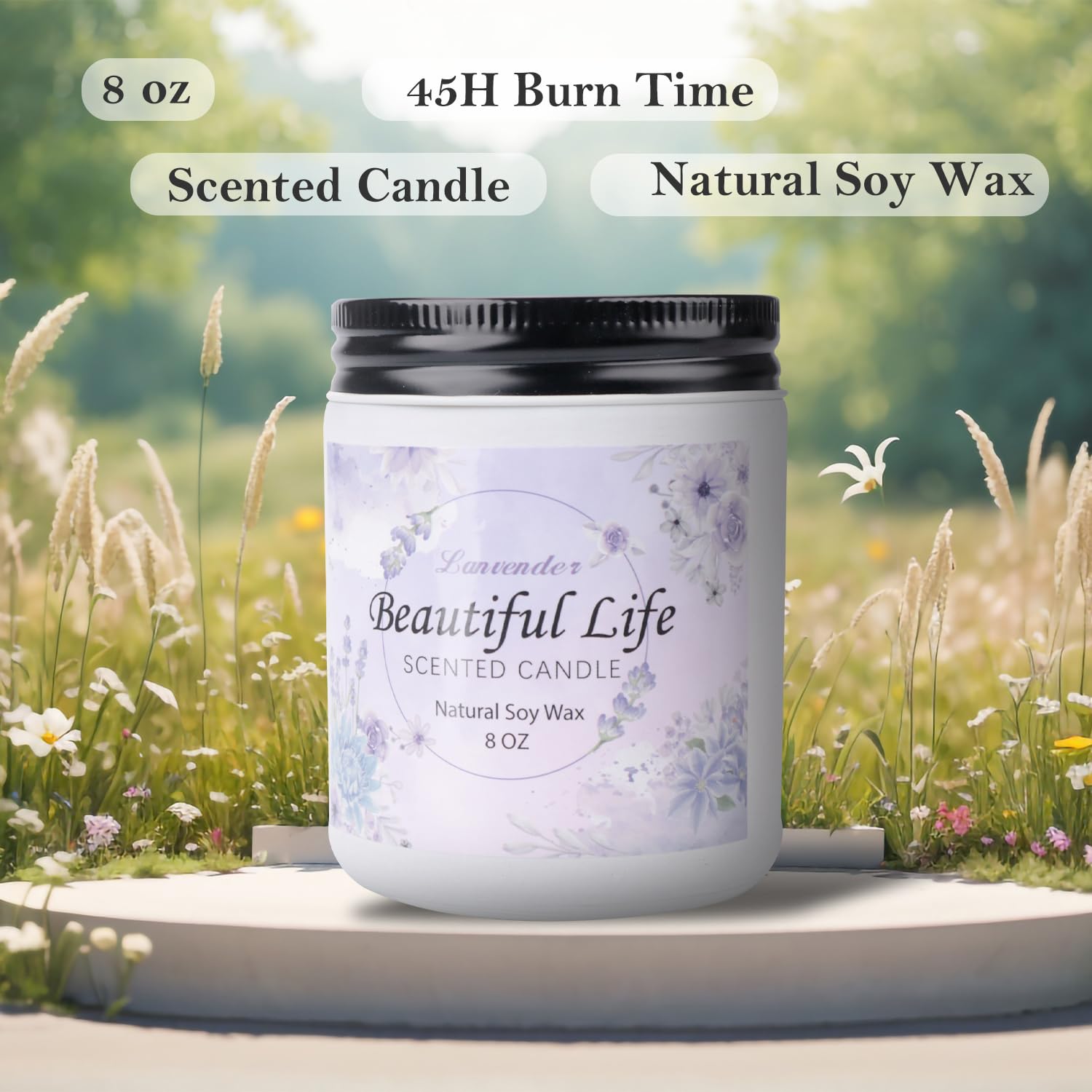 AMIDONSO Lavender Candles for Home Scented,8 oz Aromatherapy Candles Gift,45 Hour Long AMIDONSO buy supplements canada