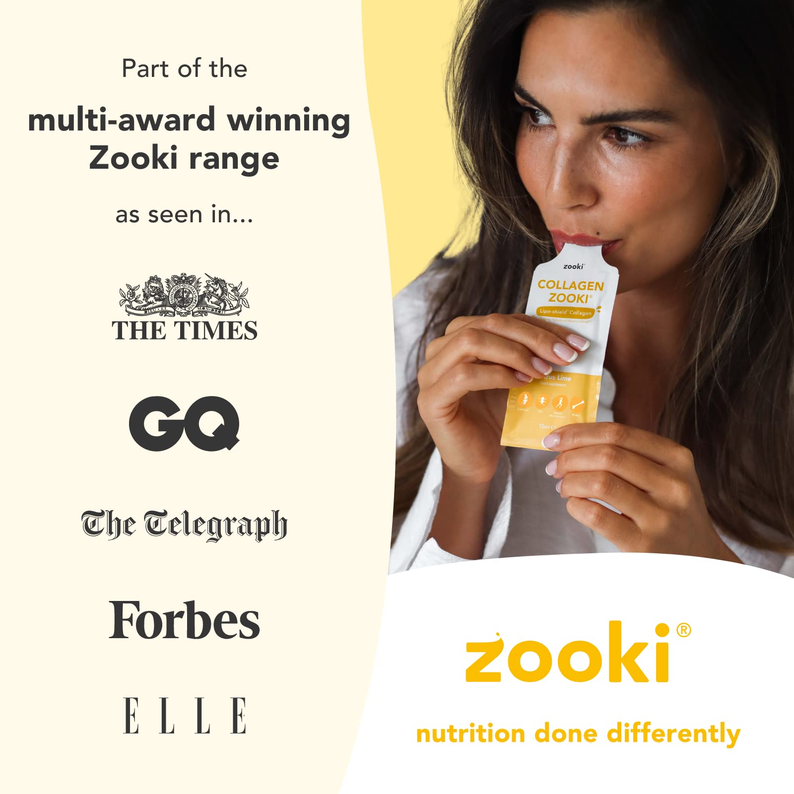 Zooki 5000mg Marine Collagen Liquid Sachets | Hydrolysed Marine Collagen Peptides yourzooki buy supplements canada