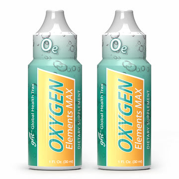 GHT Oxygen Elements Max Liquid Oxygen Drops in 1 Ounce Bottle, Portable Supplement - Bolster Endurance and Stamina, Cleanse Cells (2 Pack) ght Global Health Trax buy supplements canada