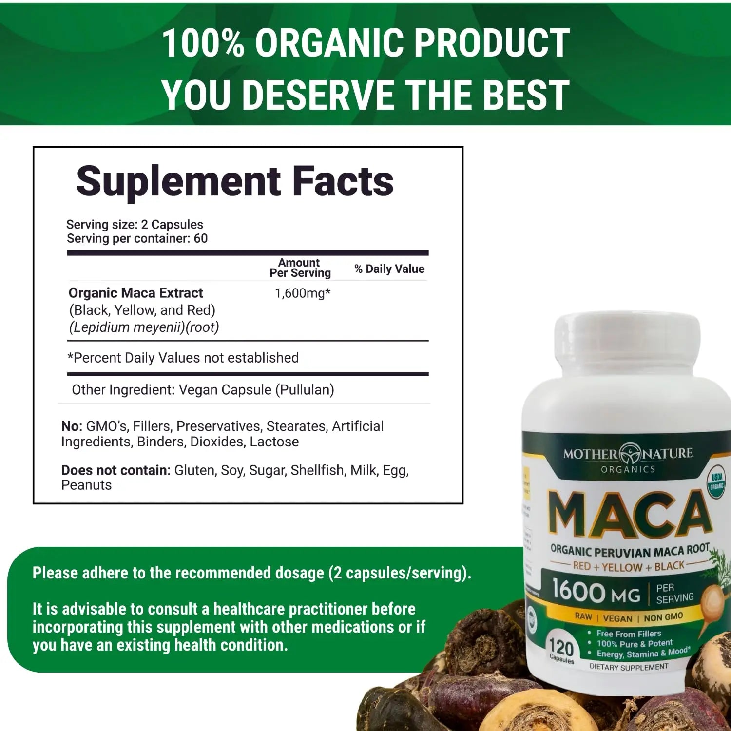 Powerful Maca Blend for Men – Black, Red & Yellow Maca Capsules | Supports Energy, Stamina & Endurance | Promotes Hormonal Balance & Vitality Mother Nature Organics Superfoods for Organic Living buy supplements canada