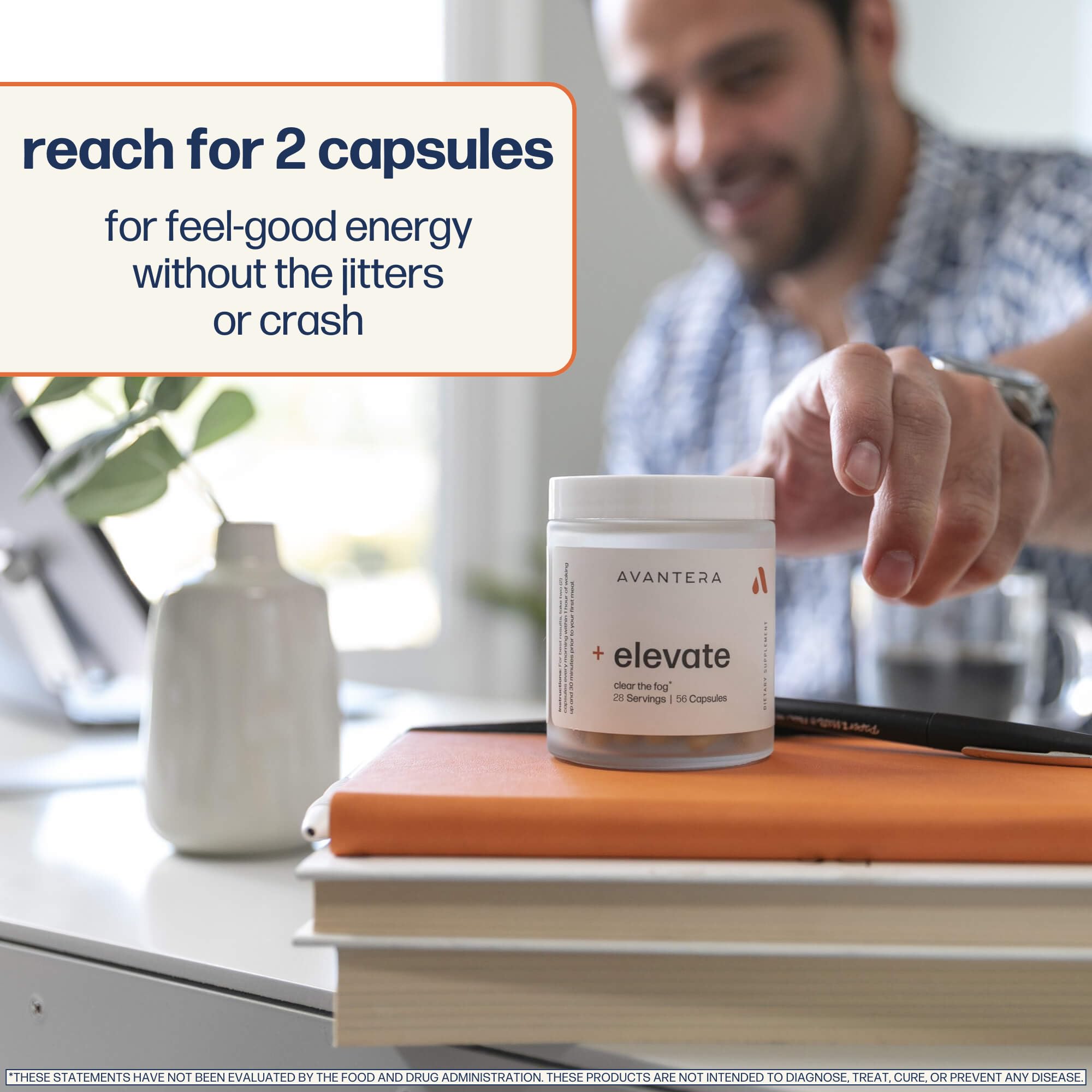 Avantera Elevate Premium Nootropic Supplement - Beat Brain Fog - Best Focus Supplements for Memory & Focus Support - Energy Without Crash Avantera buy supplements canada