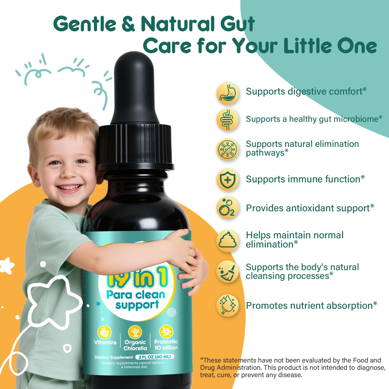 Tatavonix 19 in 1 Herbal Gut Cleanse Drops – Wormwood, Black Walnut, Chlorella 250mg, 10B Probiotics, Clove & Oregano – Liquid Detox Support for Adults & Kids, Alcohol-Free, 4oz Tatavonix buy supplements canada