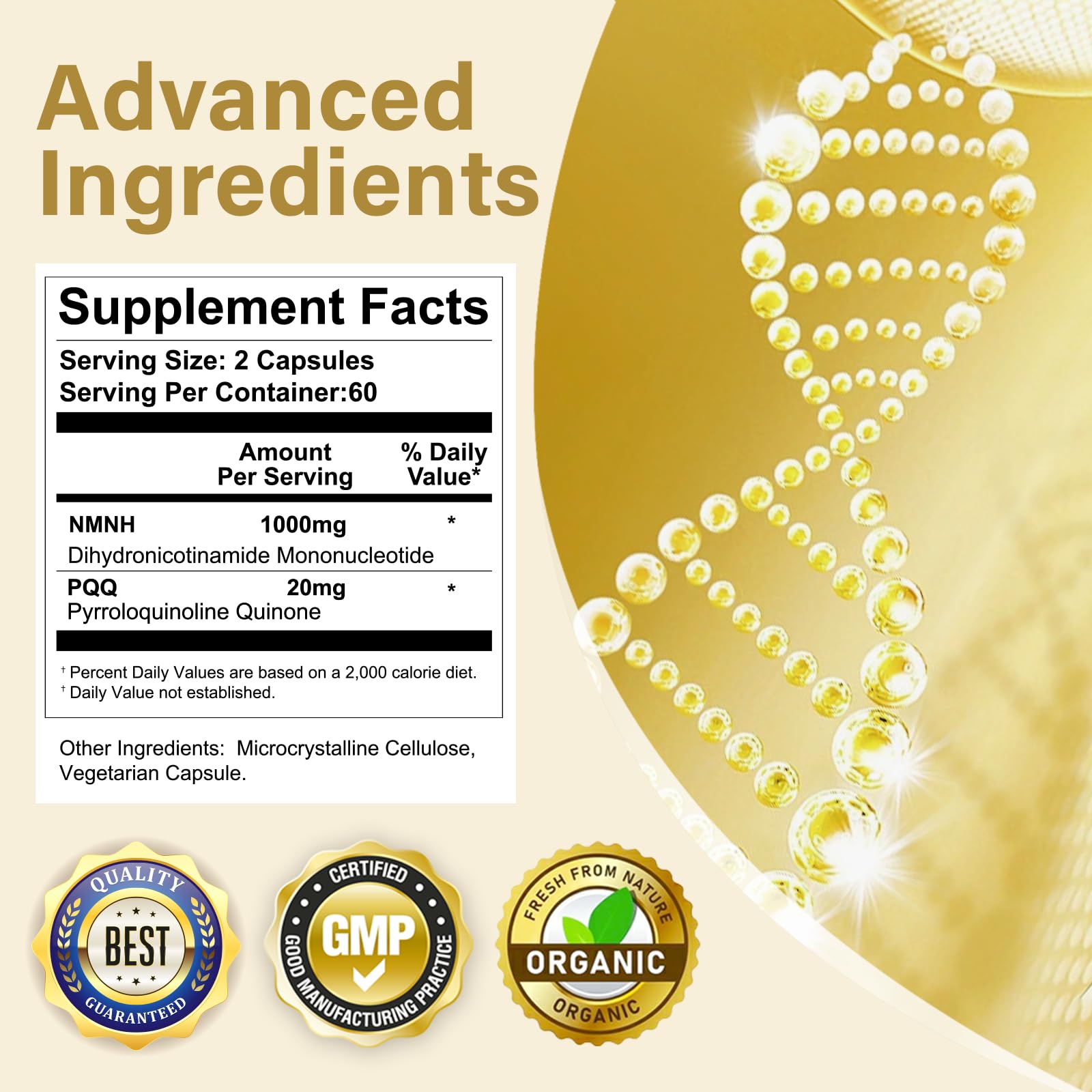 120 Capsules-NMNH (Dihydronicotinamide Mononucleotide), NAD Supplement to Boost NAD+ Levels as We Age (May Be More Effective Than Nicotinamide Riboside), NMNH Supplement for Anti-Aging VVQ buy supplements canada