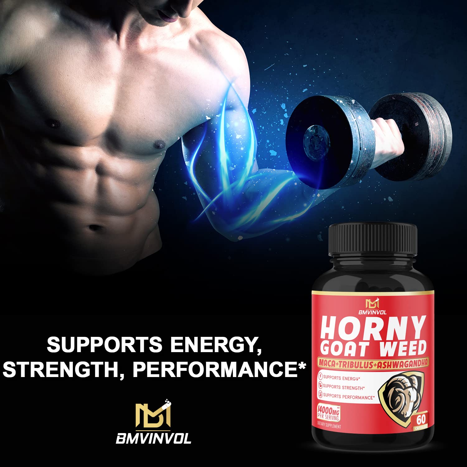 BMVINVOL Horny Goat Weed Capsules, Boost Energy,14000mg Herbal BMVINVOL buy supplements canada