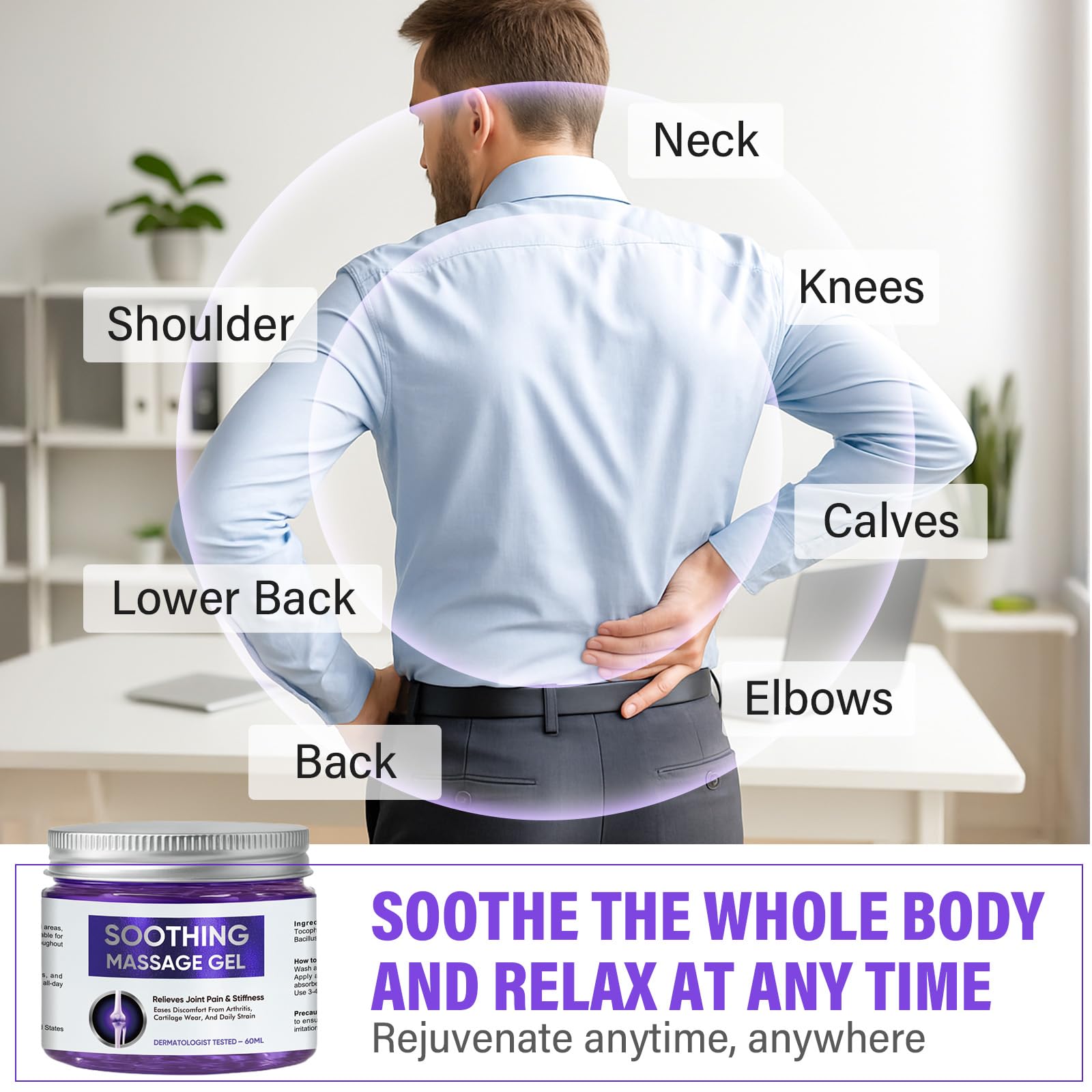 Joint Purple Gel, Fast-Absorbing Soothing Relief Massage Gel with Natural Extracts, Support Muscle, Joint, Shoulder, Knee, Back, Lumbar & Muscle Stiffness WKCWKC buy supplements canada