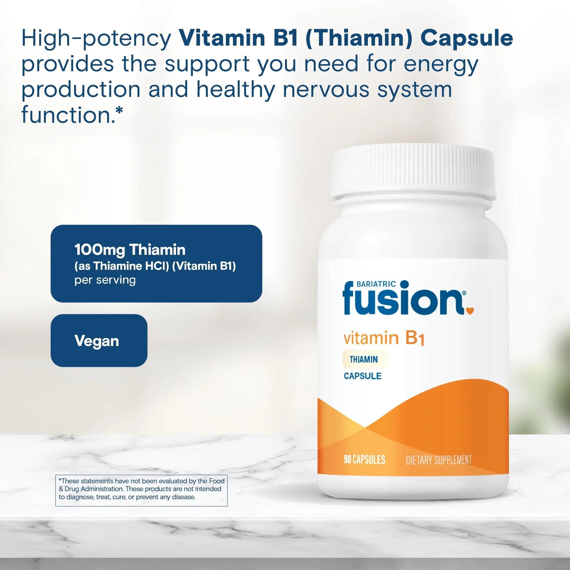 Bariatric Fusion Vitamin B1(Thiamine) for Bariatric Surgery Patients Including Gastric Bypass & Sleeve Gastrectomy, Easy to Swallow Capsule, 90 Count Bariatric Fusion buy supplements canada