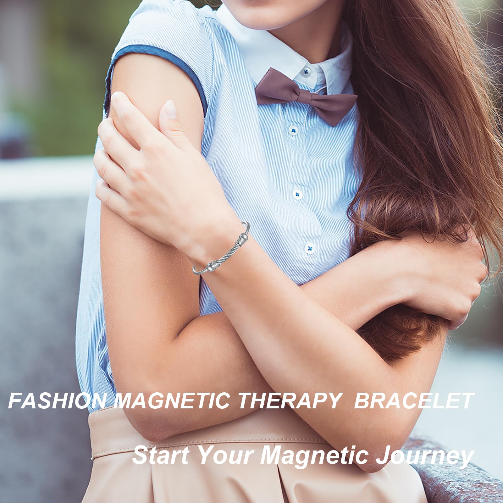 EnerMagiX Magnetic Bracelet for Women for Arthritis and Joint,Twisted Cable Stainless Steel Bangle EnerMagiX buy supplements canada