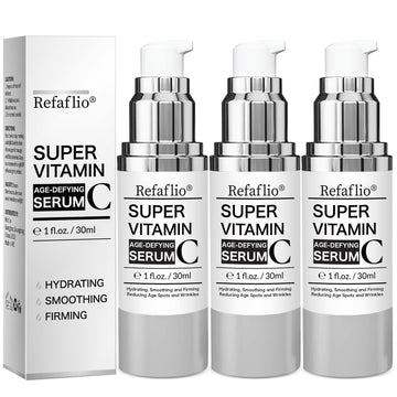 Super Vitamin C Serum for Women over 70, Rapid Anti Aging Cream, Face Lift Cream, Hydrates, Softens, Lifts and Firms, Fights Wrinkles, Advanced Super Serum C 3PCS. (90ml) Refaflio buy supplements canada