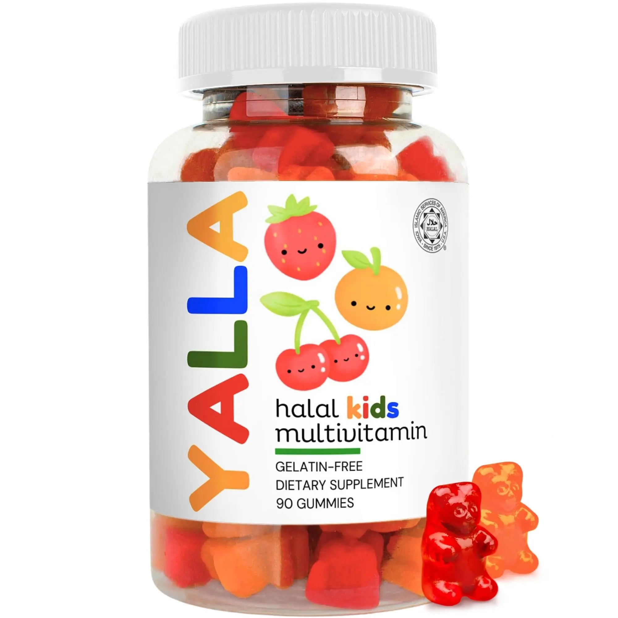 YALLA Halal Vitamins for Kids, Halal Kids Multivitamin Gummies, 45-90 Day Supply, Essential Vitamins with C, D3 YALLA buy supplements canada