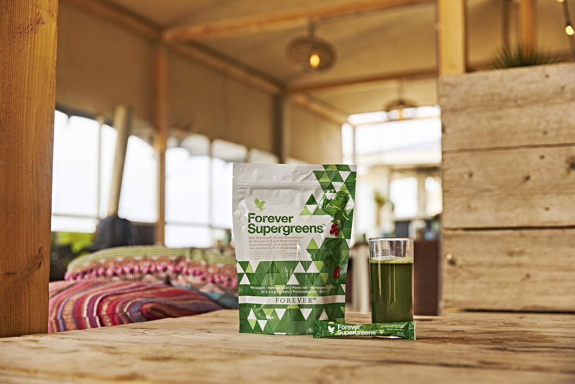 Forever Living - Forever Supergreens - Blend for Your Active Lifestyle - Supercharge Your Day w/Over 20 Powerful Greens and Superfoods. - 30 Packets Forever Living Products buy supplements canada