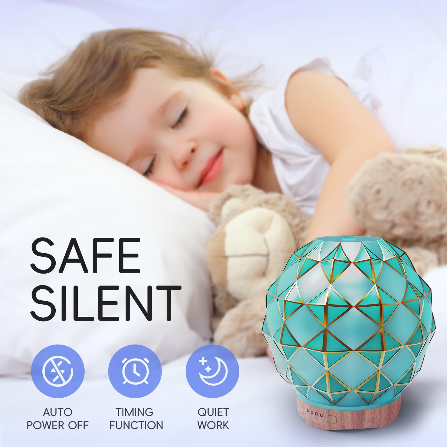 Youenkity Essential Oil Diffuser, Glass Ultrasonic Aromatherapy Diffuser with 7 Color LED Lights YOUENKITY buy supplements canada