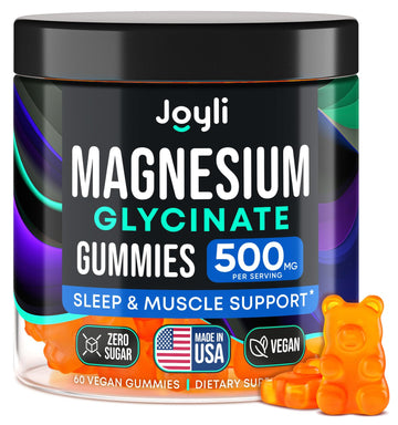 Magnesium Glycinate Gummies for Adults 500mg - Chewable Magnesium Glycinate for Kids Sleep, Glicinato De Magnesio para Mujeres, 60 Count JOYLI Nutrition buy supplements canada