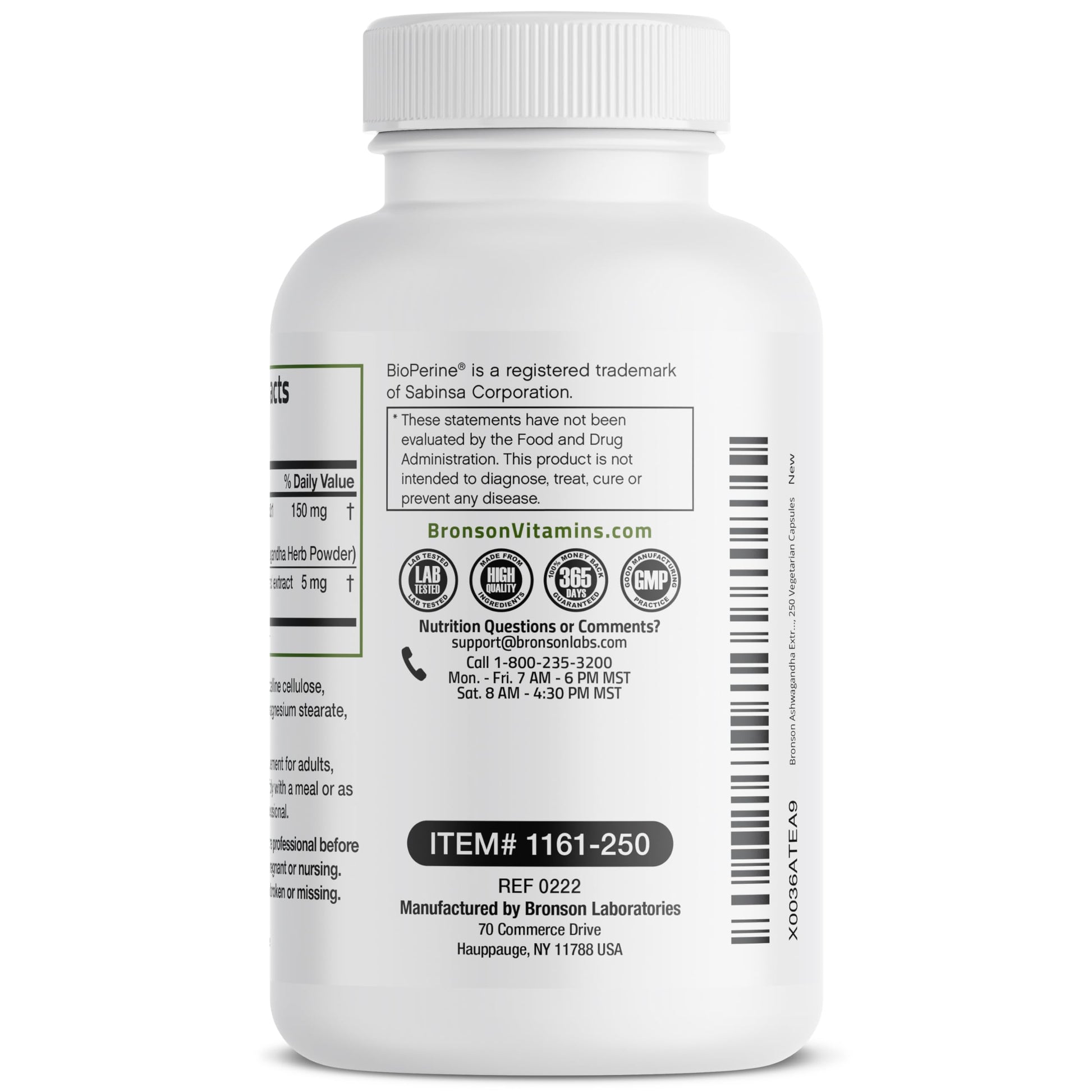 Bronson Ashwagandha Extra Strength 3000 mg Stress & Mood Support with BioPerine Bronson buy supplements canada