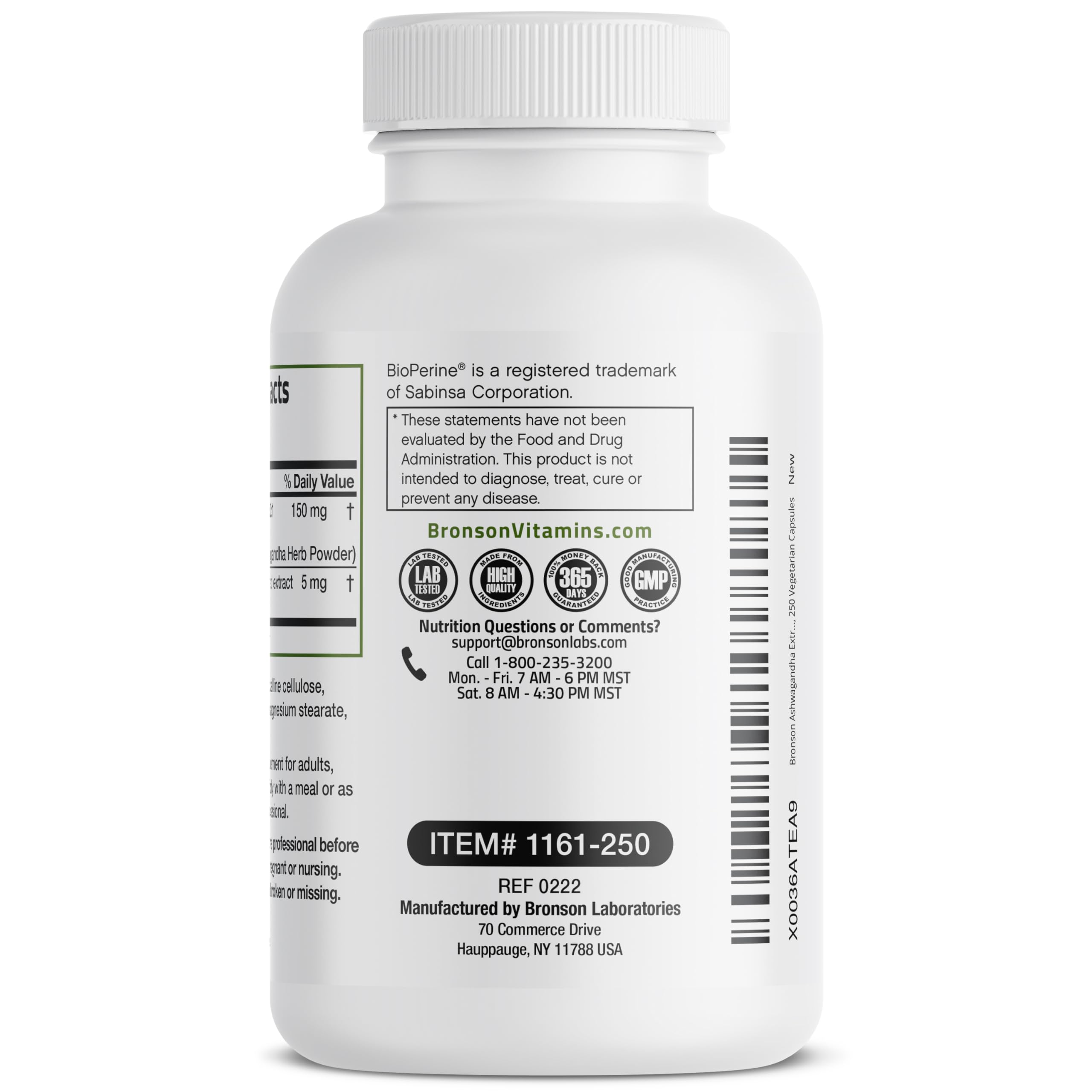 Bronson Ashwagandha Extra Strength 3000 mg Stress & Mood Support with BioPerine Bronson buy supplements canada