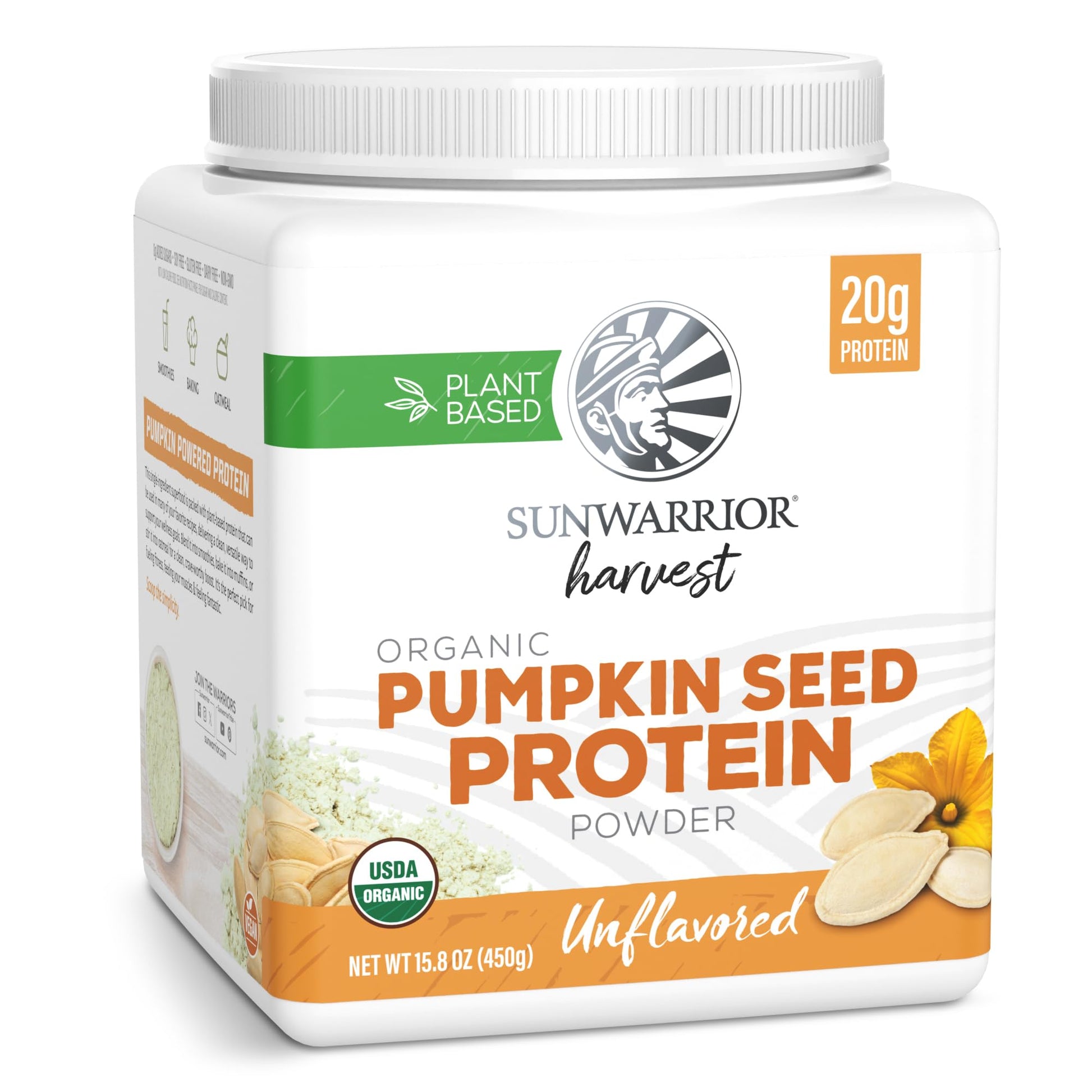 Organic Pumpkin Seed Protein Powder Cold Pressed, Simple Single-Ingredient Superfood Plant-Based, Easy to Digest All 9 Essential Amino Acids Mild Flavor for Smoothies Sunwarrior buy supplements canada