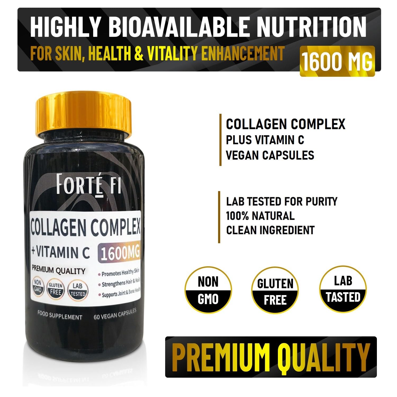Pure Collagen with Vitamin C - Collagen Supplements for Women & Men - Use with Multivitamin Tablets Generic buy supplements canada