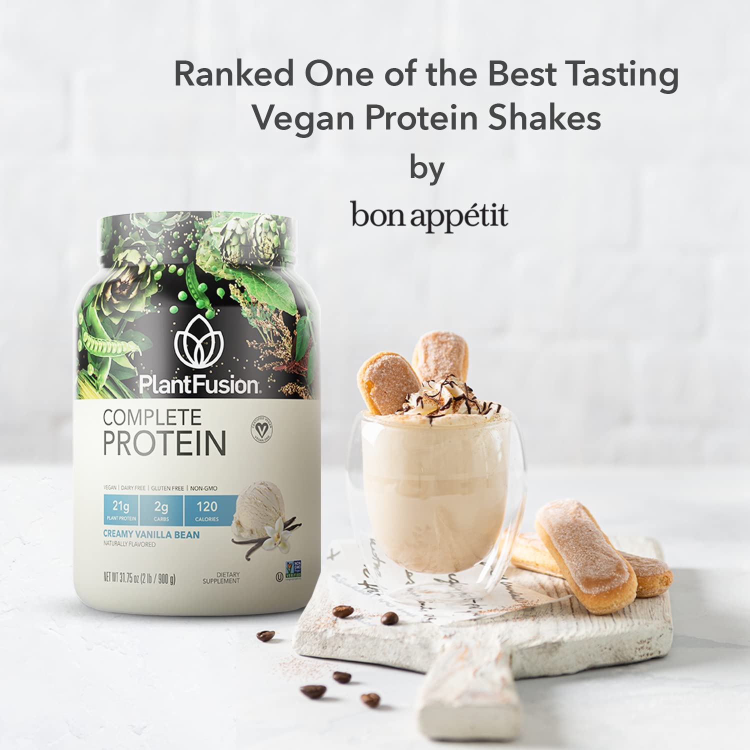 PlantFusion Complete Vegan Protein Powder - Plant Based Protein Powder With BCAAs, Digestive Enzymes and Pea Protein - Keto, Gluten Free, Soy Free, Non-Dairy, No Sugar, Non-GMO - Vanilla Bean 2 lb PlantFusion buy supplements canada