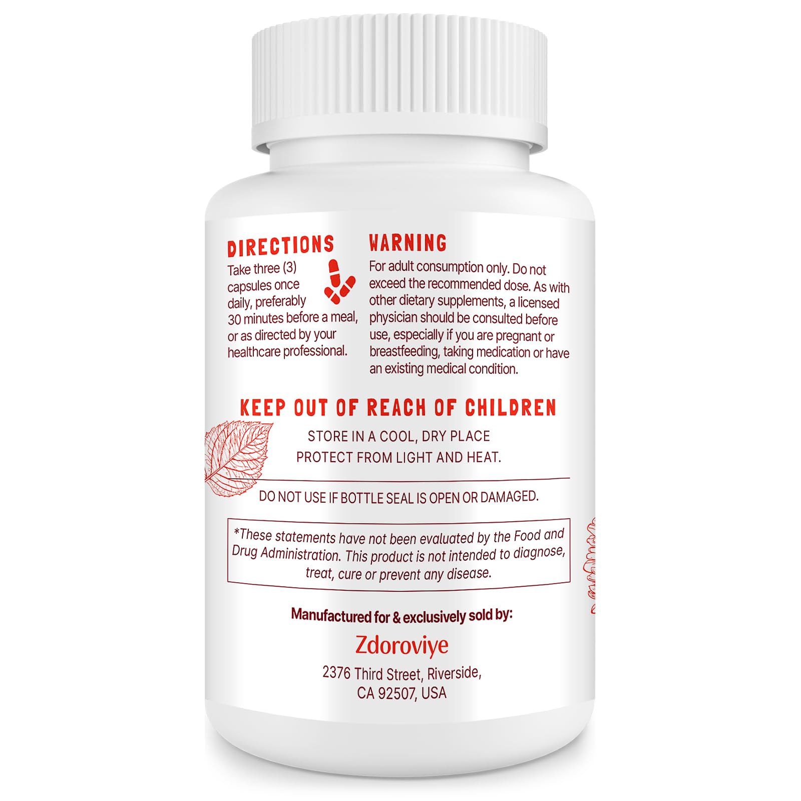 Zdoroviye Nitric Oxide Supplement for Men, 90 Capsules (2 Pack) Zdoroviye buy supplements canada