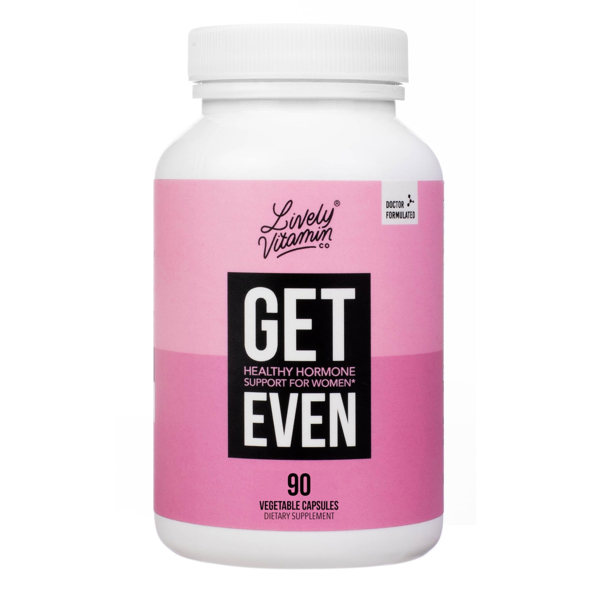 LIVELY VITAMIN CO. Get Even - Women's Hormonal Balance Blend - Helps Reduce Severity of Periods, PMS & Menopause - Eases Cramps & Bloating - Mood Regulation - Period Pain & Discomfort - 90 Count LIVELY VITAMIN CO buy supplements canada