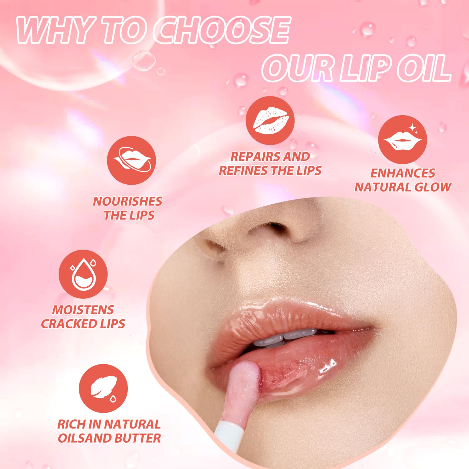 LANGMANNI Moisturizing Lip Oil,No-Sticky Lip Gloss Lip Balm Lip Care,Fruit Flavoured Lip Oil For Dry Lip's Moisturizing Hydrating And Nourishing ((Strawberry)) LANGMANNI buy supplements canada