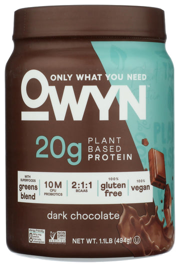 OWYN Only What You Need Plant-Based Protein Powder, Dark Chocolate, 1.17 lbs OWYN Only What You Need buy supplements canada