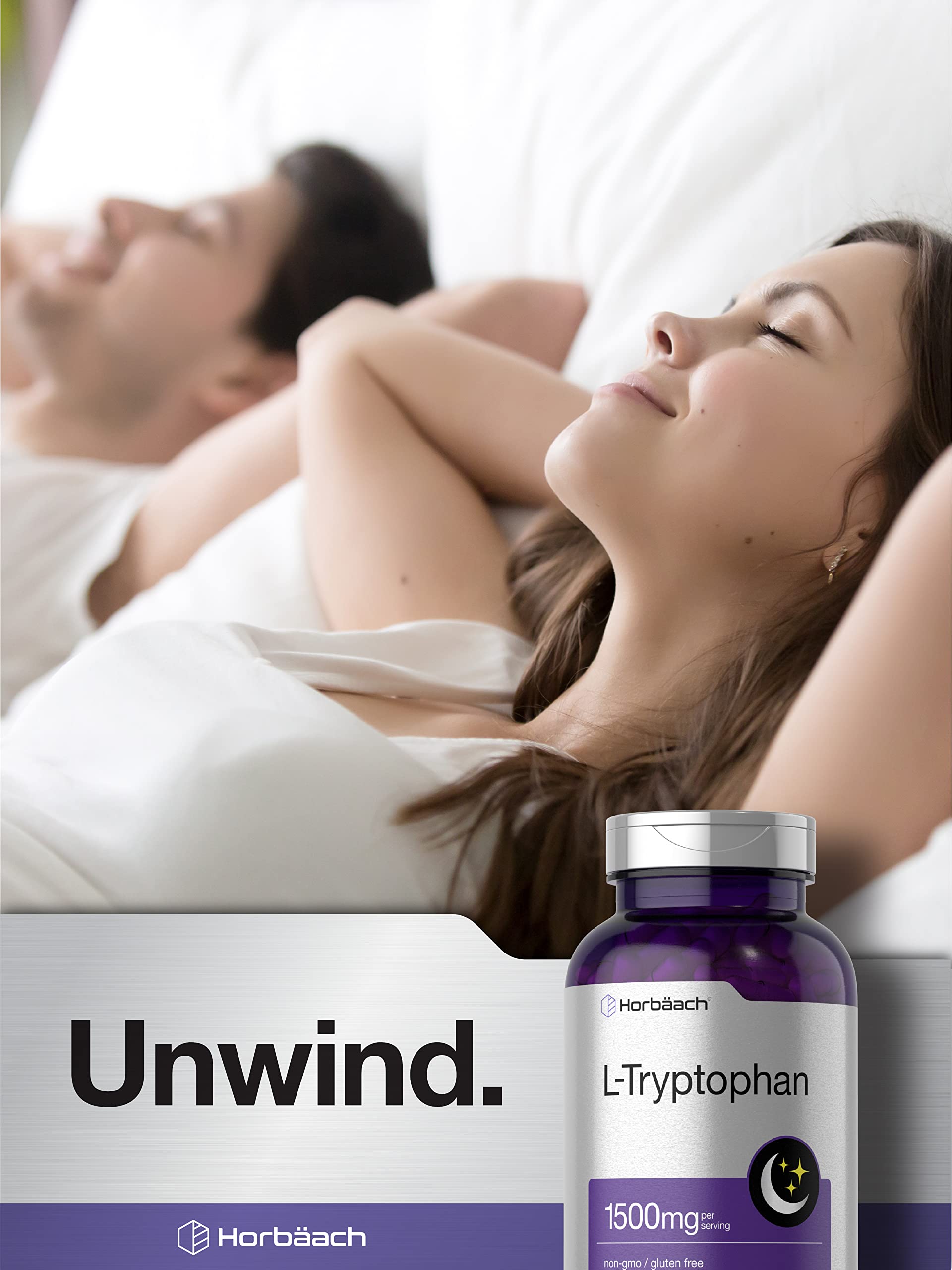 L Tryptophan 1500mg Capsules | 240 Count | Nighttime Formula | Non-GMO, Gluten Free Horbäach buy supplements canada