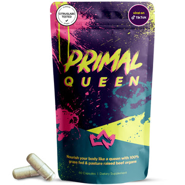 Primal Queen Female-Optimized Beef Organ Superfood Supplement (Beef Liver, Kidney, Heart, & 3 More) - 100% Grass Fed, Pasture Raised - 3rd Party & Clinically Tested Primal Queen buy supplements canada