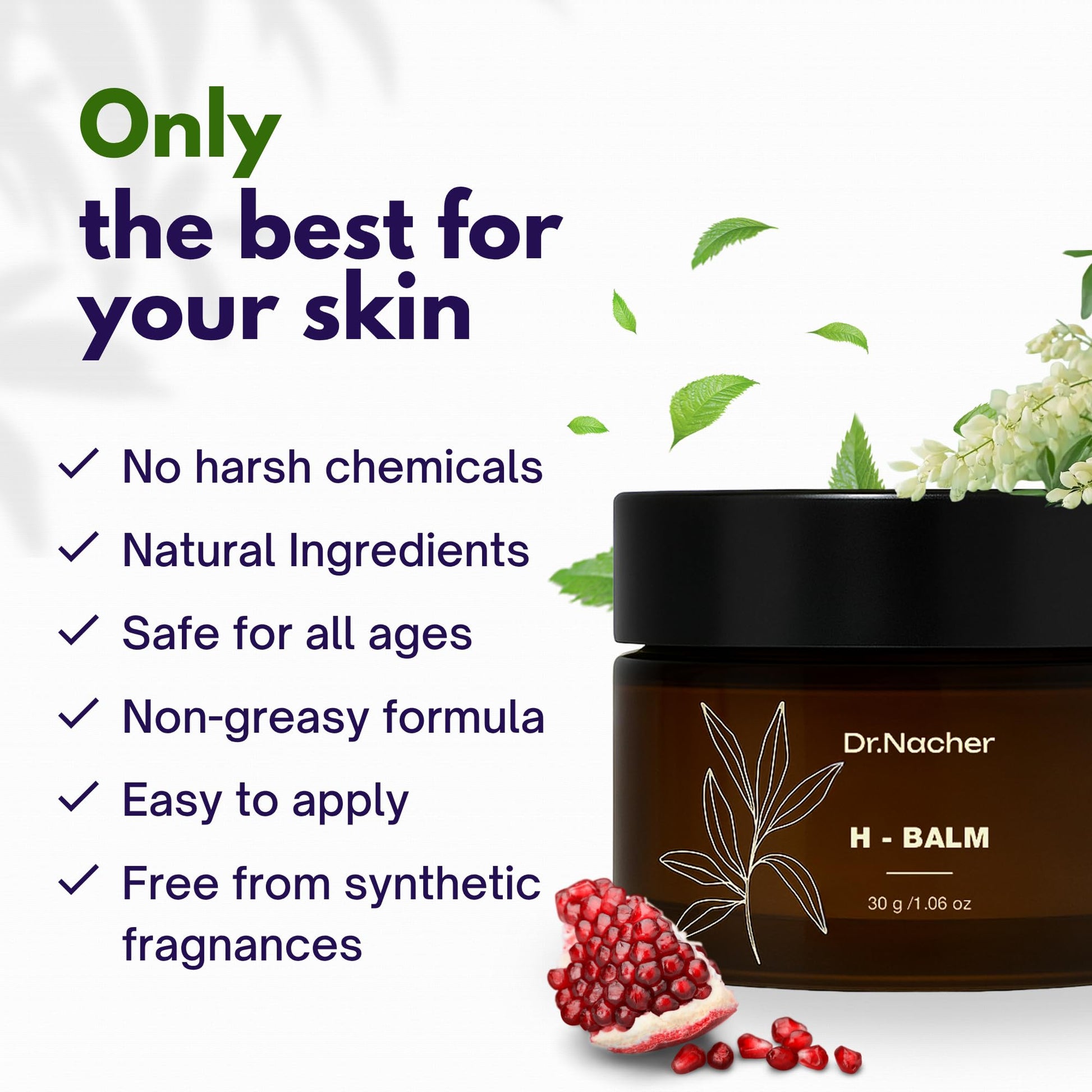 Dr. Nacher H-Balm. Rectal Natural Balm for Fissure, Hem Related discomfort. with Sophora & 12 Herbal Extracts. Soothes Irritation. Fast-Acting. Safe for Sensitive Areas and Postnatal. for Men & Women Dr. Nacher buy supplements canada