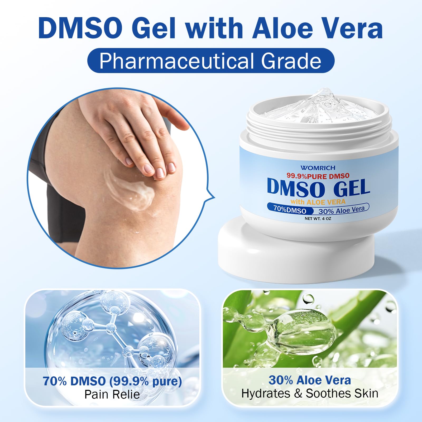 Lymph MD DMSO Gel with Aloe Vera - DMSO Pharmaceutical Grade for Joints and Muscles - Dimethyl Sulfoxide Cream 4 Oz - High Purity & Low Odor Lymph MD buy supplements canada