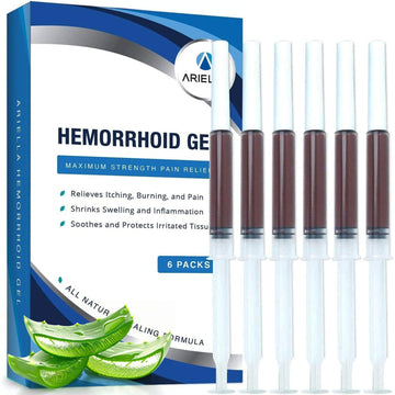 Ariella Hemorrhoid Treatment Suppository Gel: Natural & Herbal - Relieve Itching Burning Discomfort - Internal Relief - New Rounded Applicator - Nighttime Use (Pack of 6, Old) Ariella buy supplements canada