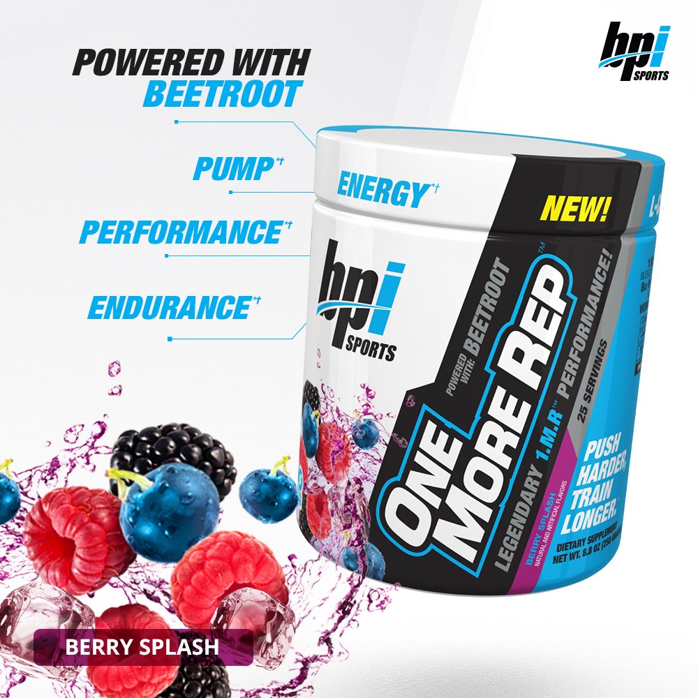 BPI Sports One More Rep Pre-Workout Powder - Increase Energy and Stamina - Intense BPI Sports buy supplements canada