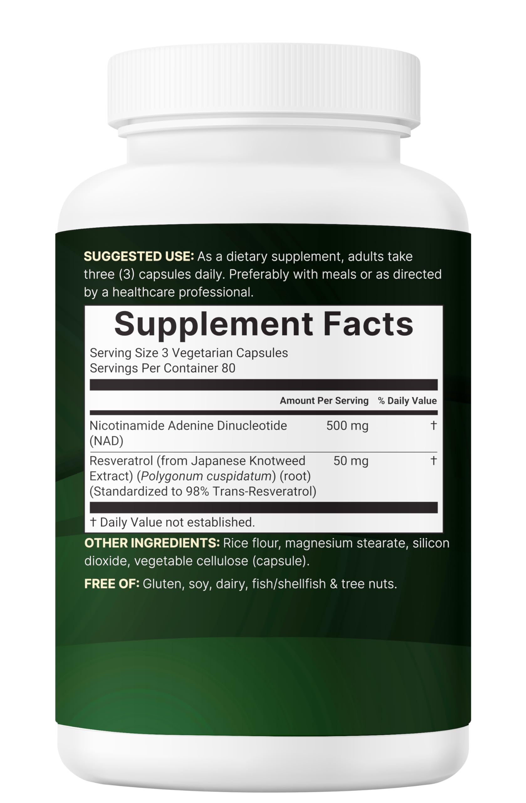 Micro Ingredients NAD+ 500mg with Resveratrol, 240 Veggie Capsules | 2-in-1 NAD Supplement for Women & Men | NMN Pathway Alternative | Non-GMO, Gluten Free Micro Ingredients buy supplements canada