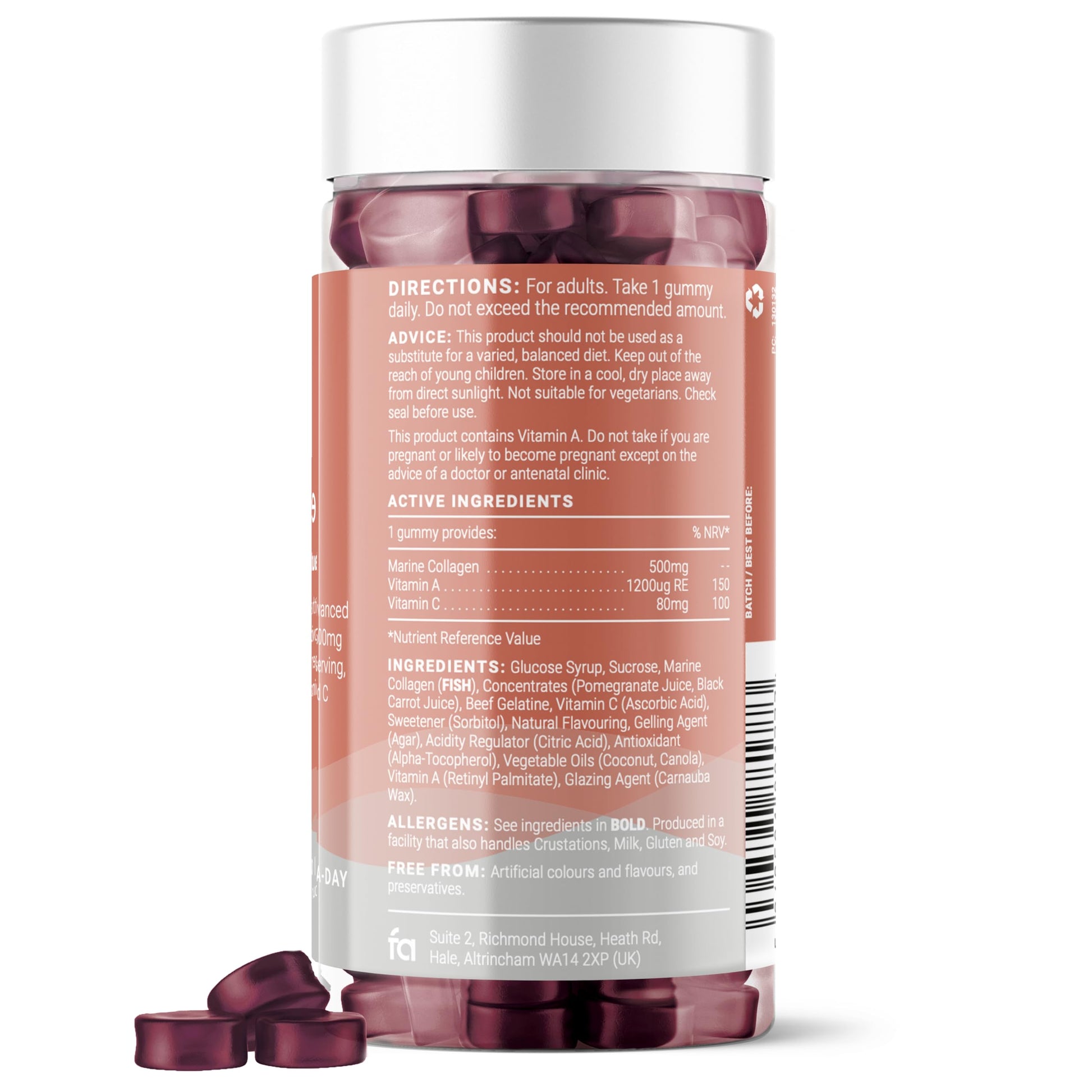 Collagen Gummies with Vitamins A and C, 500mg of Marine Collagen Per Serving, Advanced Skin Support, Feel Amazing buy supplements canada